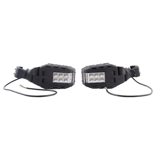 ICONIK OVERLAND Side Mirrors With LED Lights 1.75 - 2' Polaris RZR XP Pro R Turbo R Pro XP Pro S Can-Am Maverick X3 Maverick R Honda