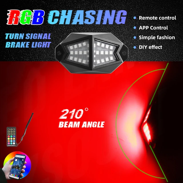 Rock Light Pods Aluminum LED Rock Lights, 210° Wide Angle RGB Rock Lights for ATV UTV OFF-ROAD vehicles