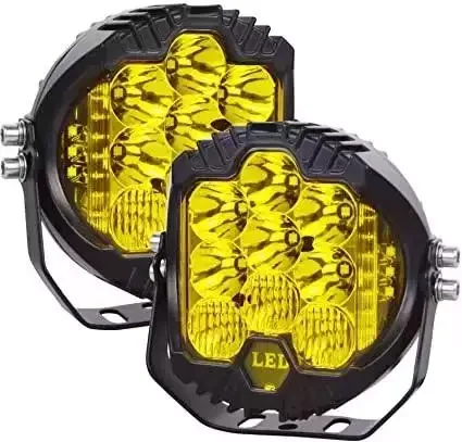 12V 3" and 5" Round LED Work Light White Yellow DRL Driving Fog Lamp Off Road LED Light Strobe