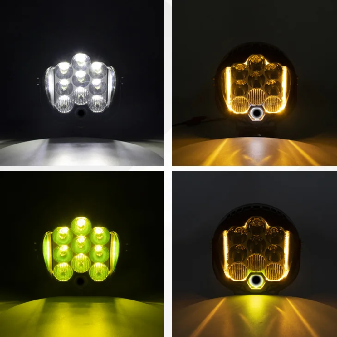 12V 3" and 5" Round LED Work Light White Yellow DRL Driving Fog Lamp Off Road LED Light Strobe