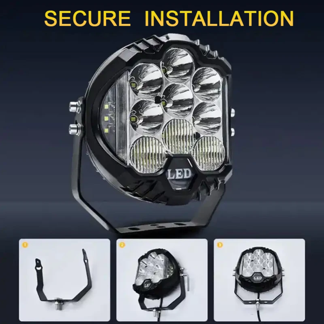 12V 3" and 5" Round LED Work Light White Yellow DRL Driving Fog Lamp Off Road LED Light Strobe