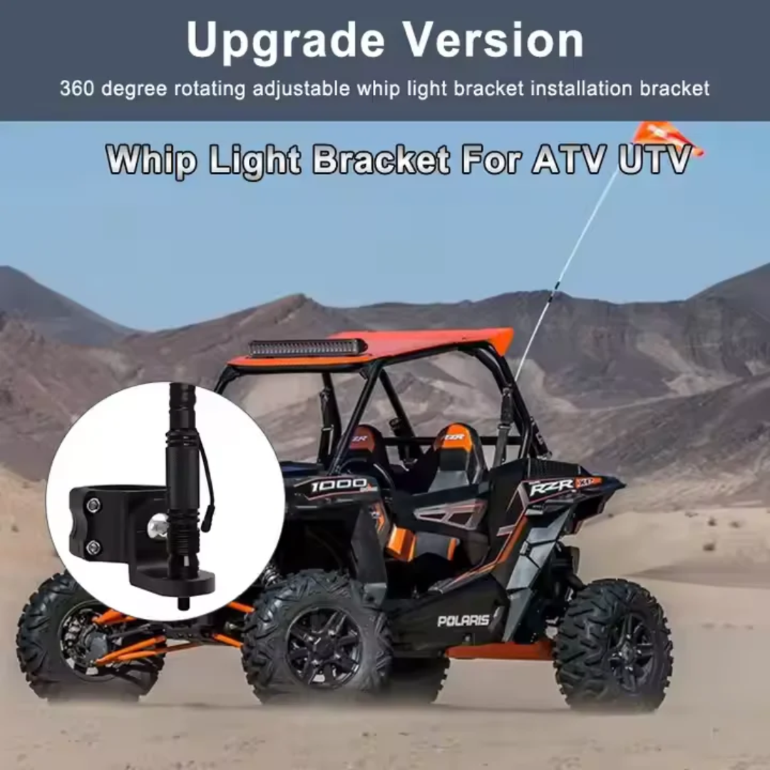 Heavy Duty 360 Rotating Adjustable Mounting Clamp For UTV Flag LED Whip 1.75" to 2" Polaris RZR Ranger Can-Am Maverick X3 Maverick R etc