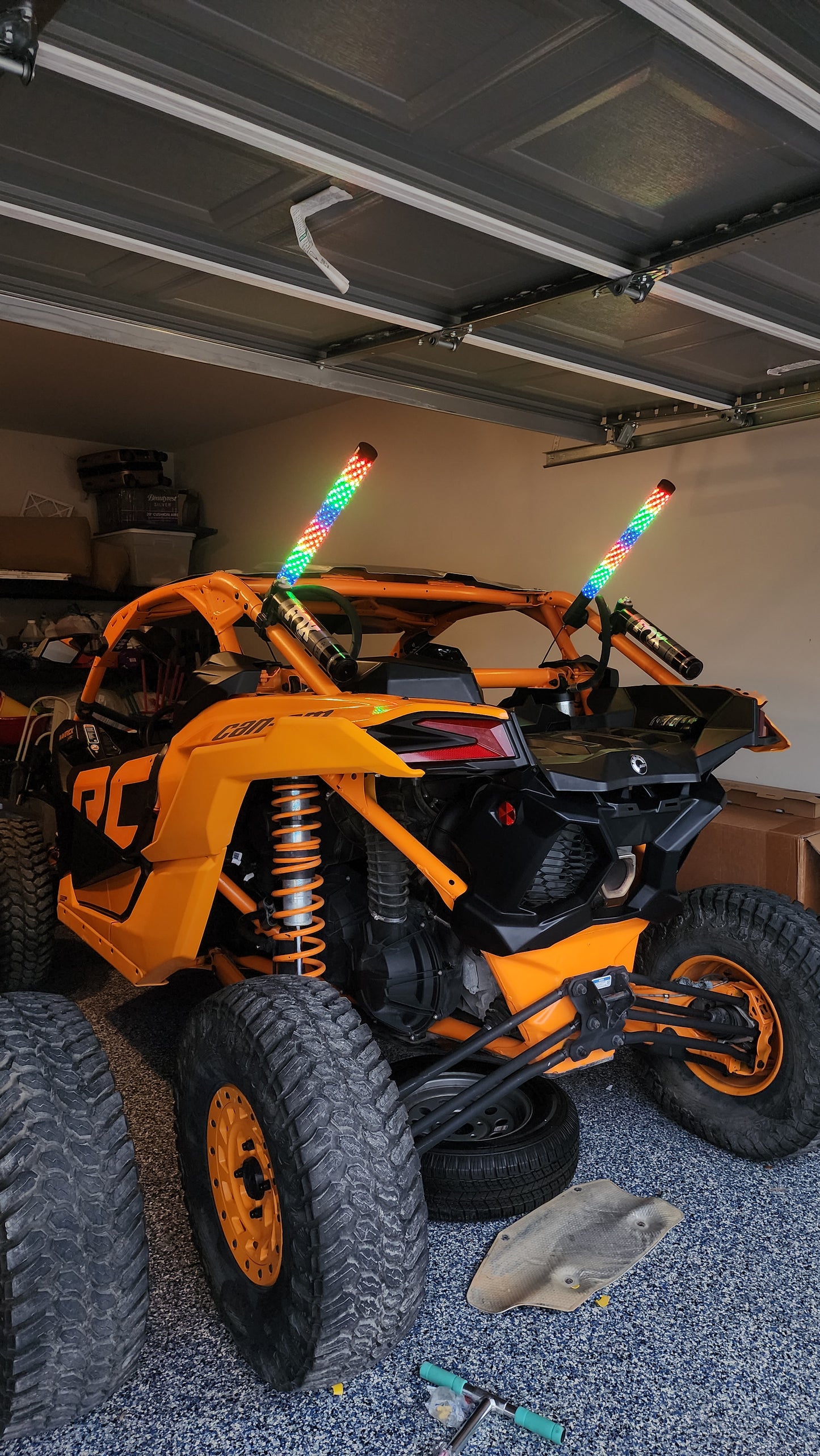 RGB Fat LED Whip Lights Antenna Flag for ATV UTV Can-Am Maverick X3 Maverick R Polaris RZR 1000 XP Pro XP Turbo R Pro R Pro S Kawasaki Honda Yamaha
