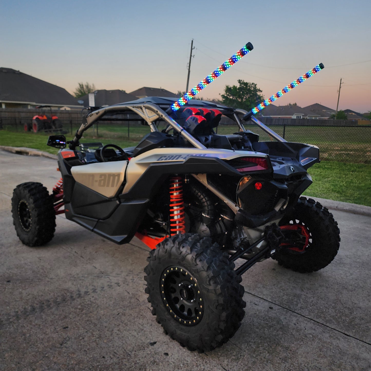 RGB Fat LED Whip Lights Antenna Flag for ATV UTV Can-Am Maverick X3 Maverick R Polaris RZR 1000 XP Pro XP Turbo R Pro R Pro S Kawasaki Honda Yamaha