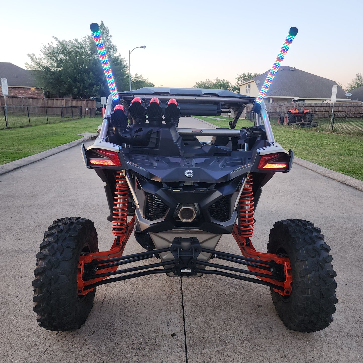 RGB Fat LED Whip Lights Antenna Flag for ATV UTV Can-Am Maverick X3 Maverick R Polaris RZR 1000 XP Pro XP Turbo R Pro R Pro S Kawasaki Honda Yamaha
