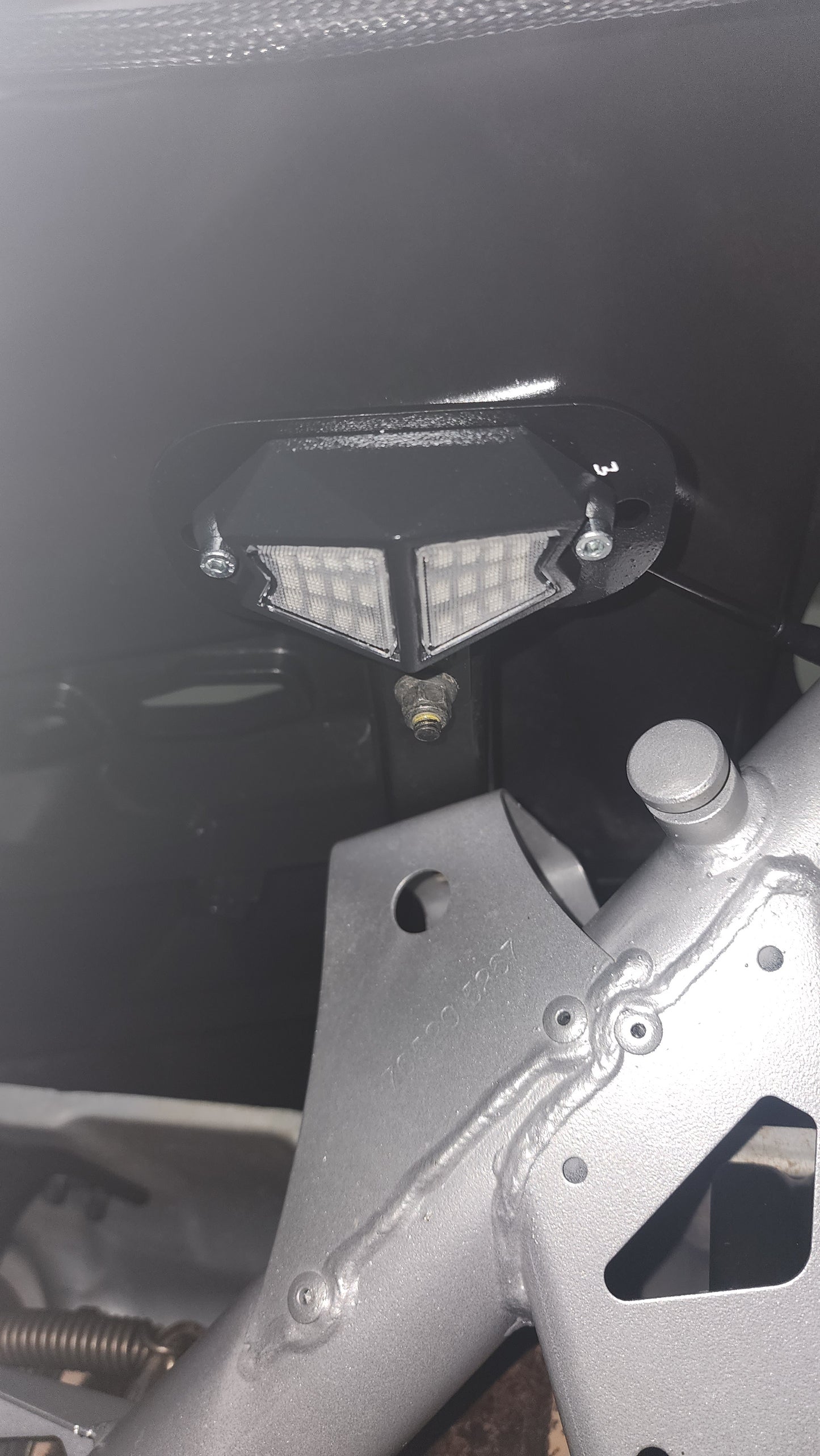 Rock light bracket mounts by piece