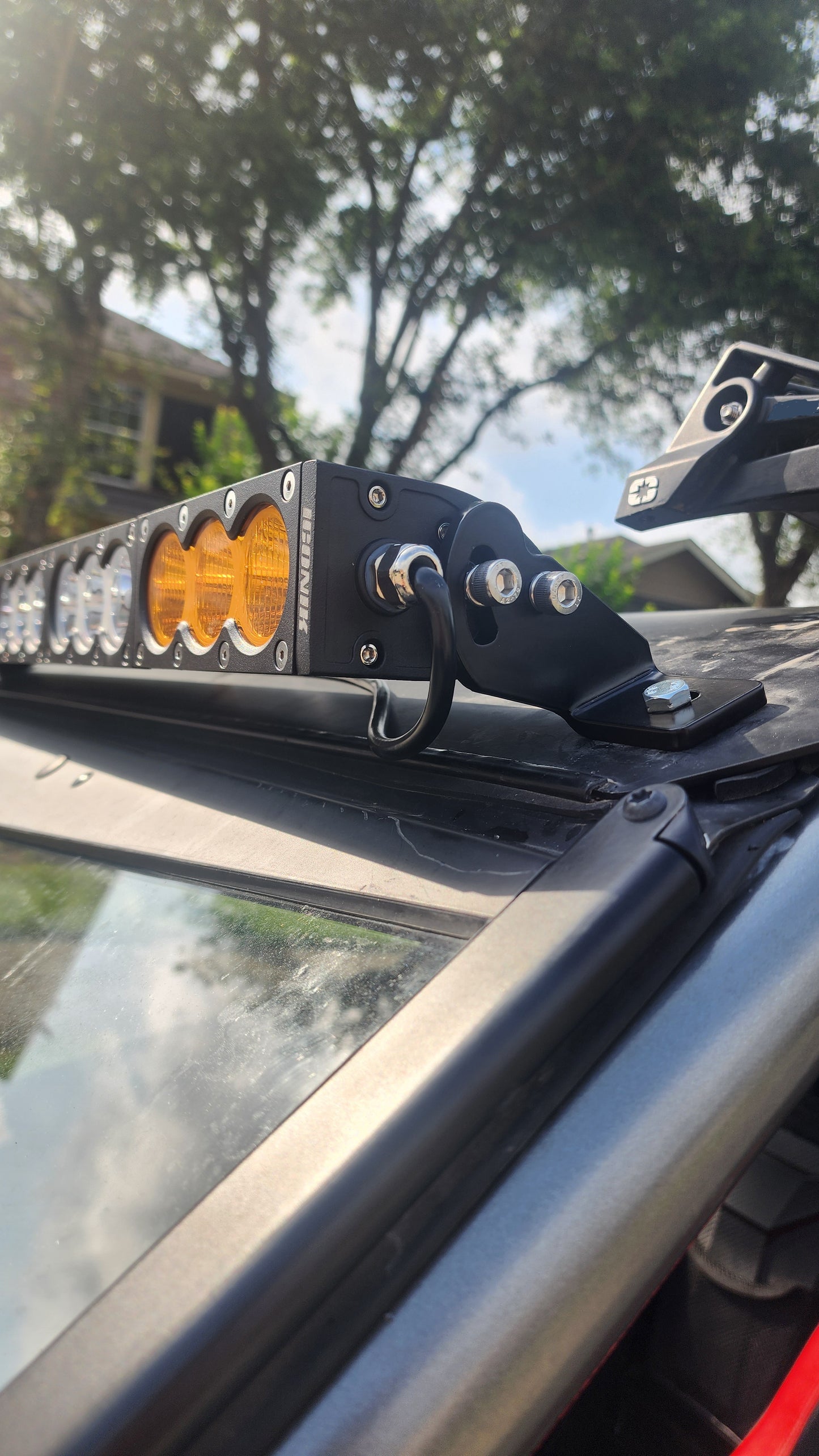 Bracket mounts for Polaris RZR Pro R ICONIK VORTEX 32" 180W LED Light Bar