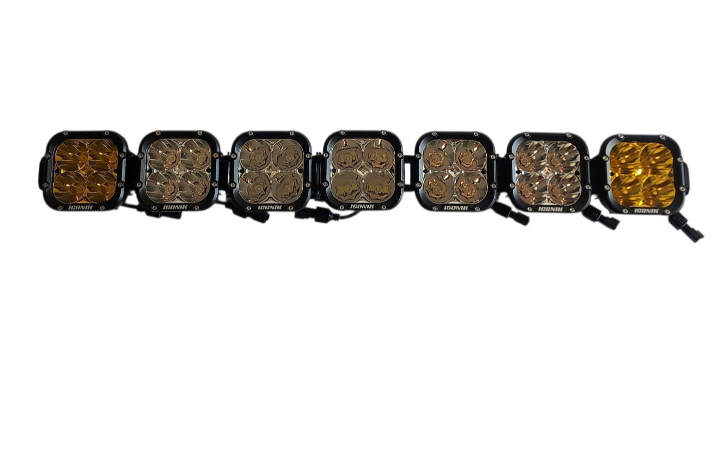 ICONIK REFLEX 38" LED Square Driving Linkable Light Bar-7 Lamps