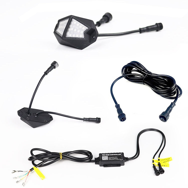 Rock Light Pods Aluminum LED Rock Lights, 210° Wide Angle RGB Rock Lights for ATV UTV OFF-ROAD vehicles