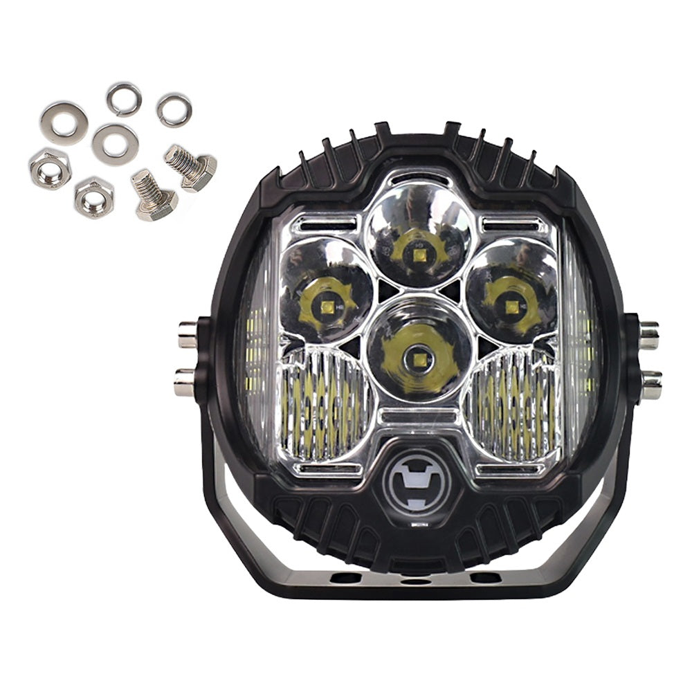 6L 12V 5" Round LED Work Light White/Yellow DRL Driving Fog Lamp Off Road LED Light For Jeep Truck 4x4 Cars SUV UTV RZR CAN-AM HONDA YAMAHA POLARIS KAWASAKI 