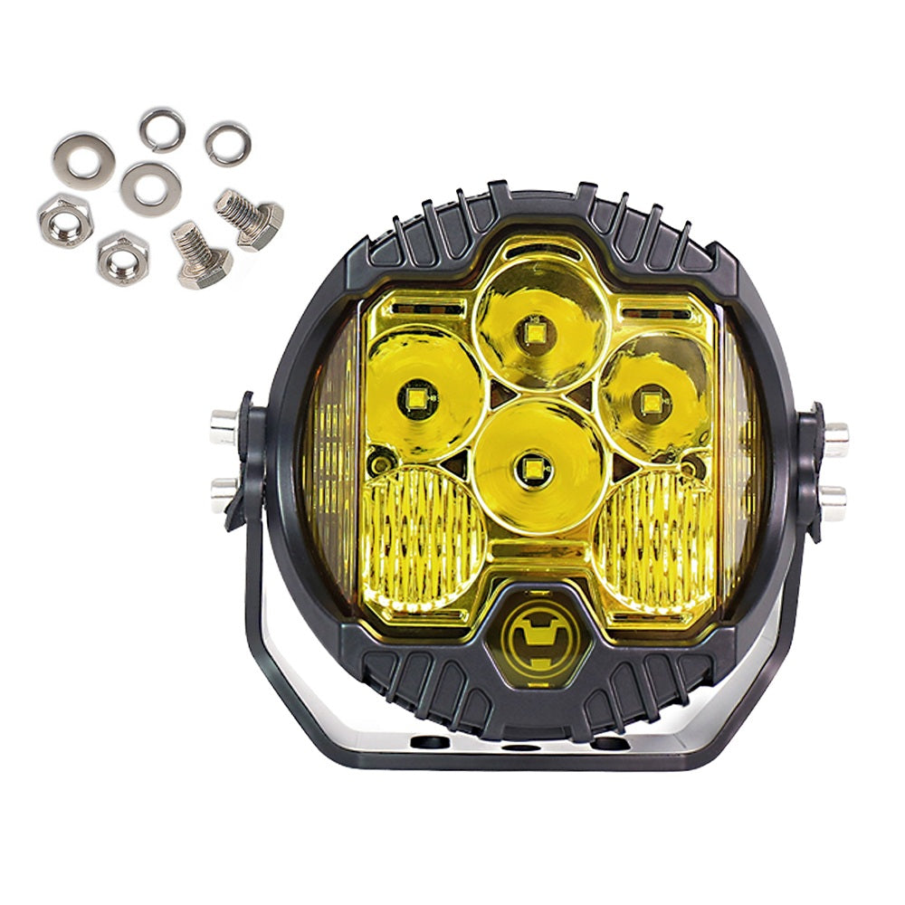 6L 12V 5" Round LED Work Light White/Yellow DRL Driving Fog Lamp Off Road LED Light For Jeep Truck 4x4 Cars SUV UTV RZR CAN-AM HONDA YAMAHA POLARIS KAWASAKI 