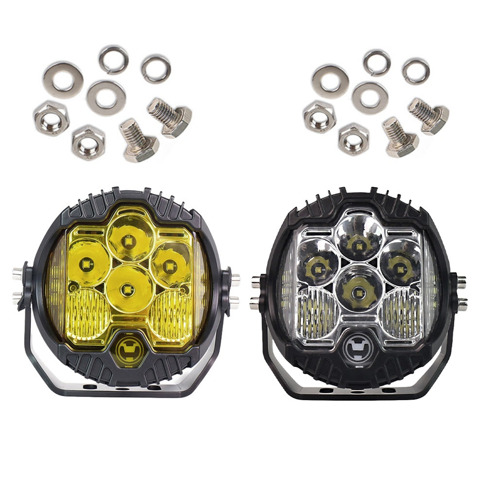 6L 12V 5" Round LED Work Light White/Yellow DRL Driving Fog Lamp Off Road LED Light For Jeep Truck 4x4 Cars SUV UTV RZR CAN-AM HONDA YAMAHA POLARIS KAWASAKI 