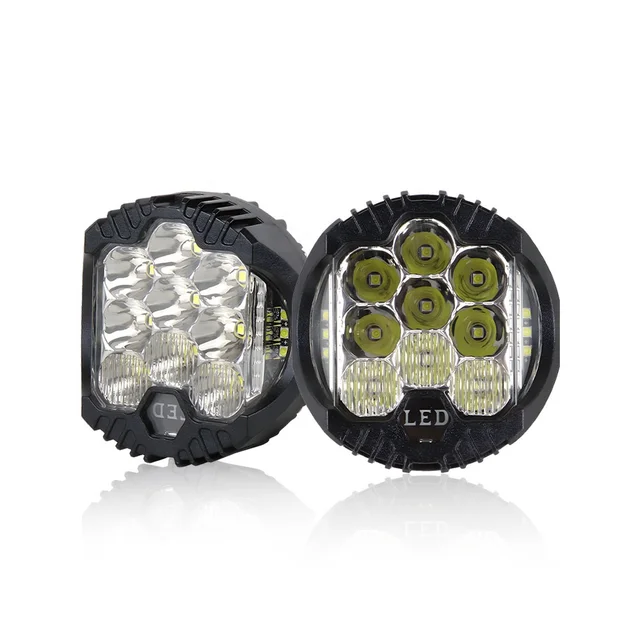 12V 3" and 5"  Round LED Work Light White Yellow DRL Driving Fog Lamp Off Road LED Light Strobe