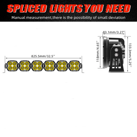 ICONIK REFLEX 32" LED Square Driving Linkable Light Bar-6 lamps