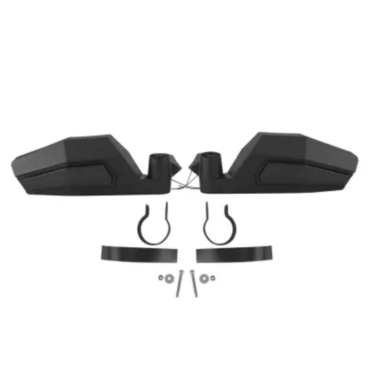ICONIK AMBER Adjustable Folding Side Mirrors with Amber Led Lights for 2" Roll Cage Bar