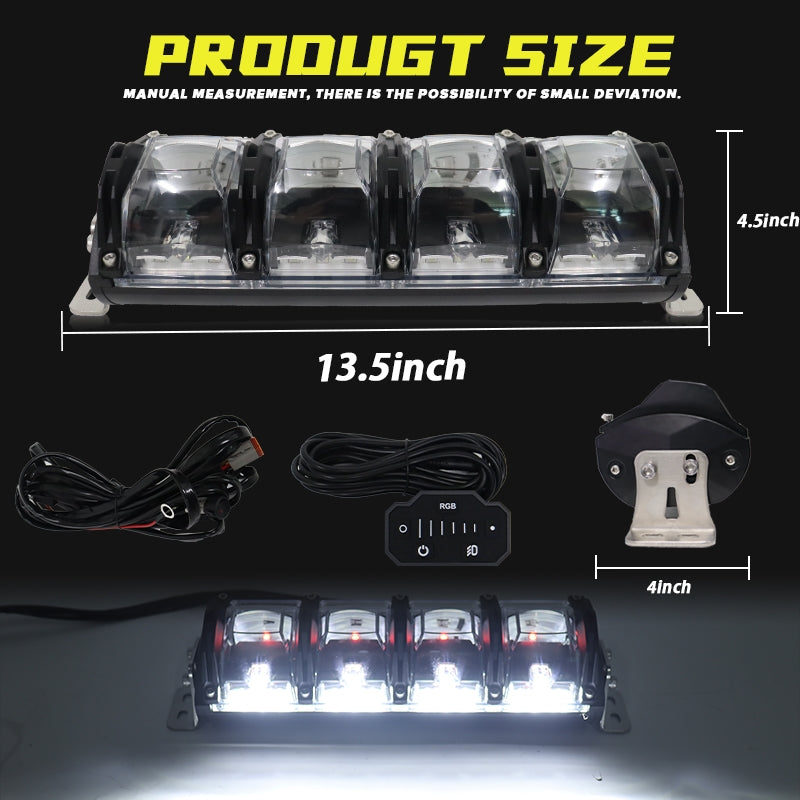 ICONIK SPECTRA 12" 130W RGB LED Dimmable Light Bar