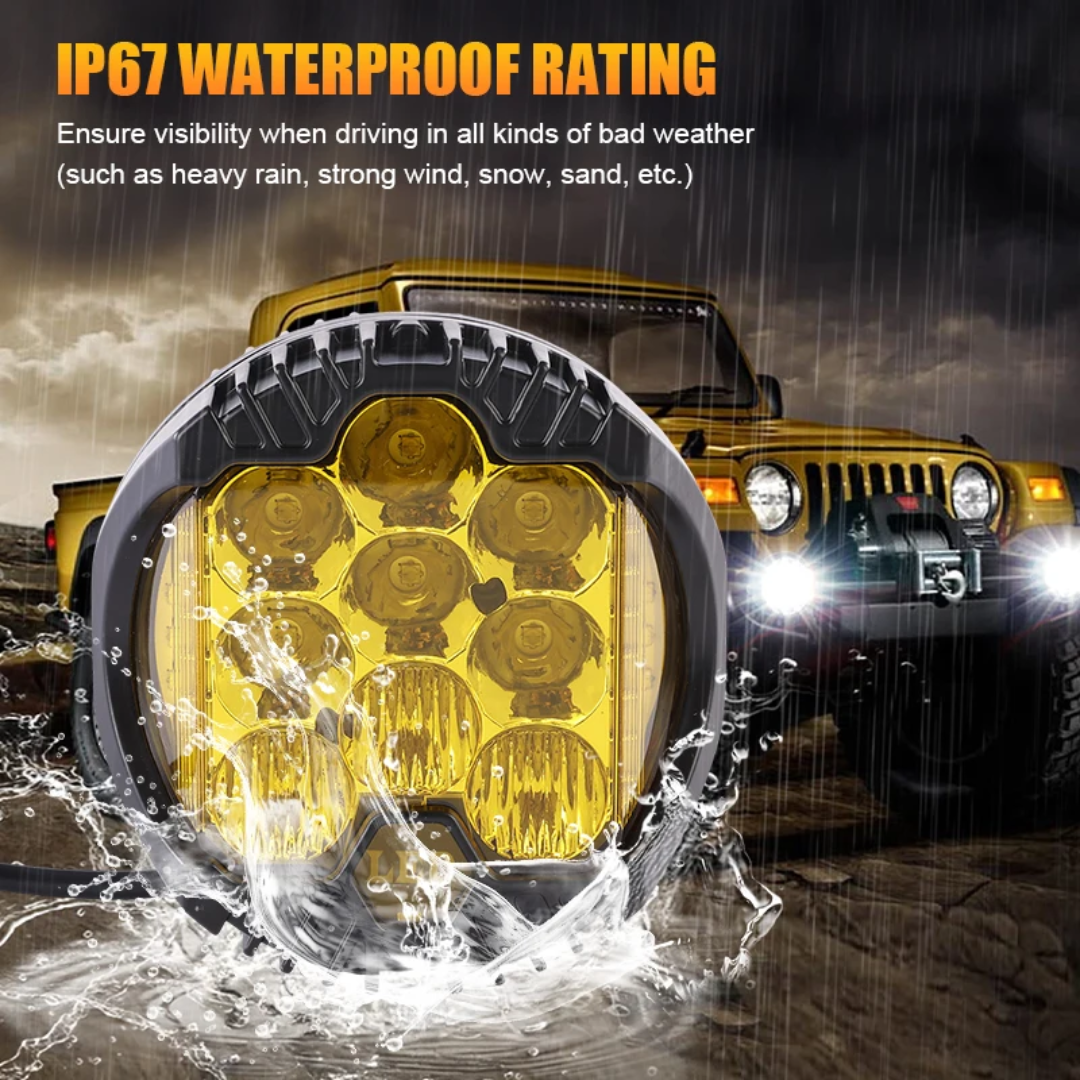 12V 3" and 5"  Round LED Work Light White Yellow DRL Driving Fog Lamp Off Road LED Light Strobe