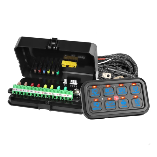 8 Gang LED Switch Panel Without App Toggle function blue background light (No App and No Momentary/Pulsed function)