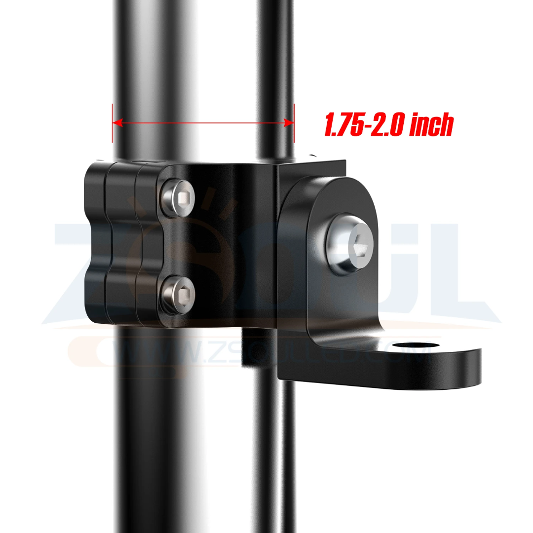 Heavy Duty 360 Rotating Adjustable Mounting Clamp For UTV Flag LED Whip 1.75" to 2" Polaris RZR Ranger Can-Am Maverick X3 Maverick R etc