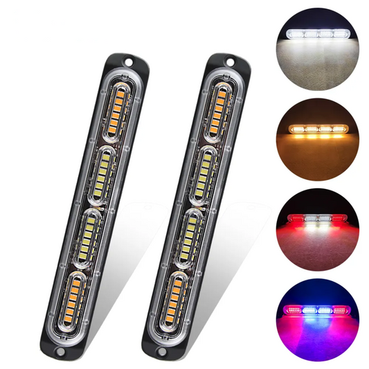 Chase bar 24 LED Strobe Lights, 18 Flash Modes Flashing Strobe Light Bar multiple colors For ATV/UTV Car Truck Van Construction Off Road Vehicle Trailer