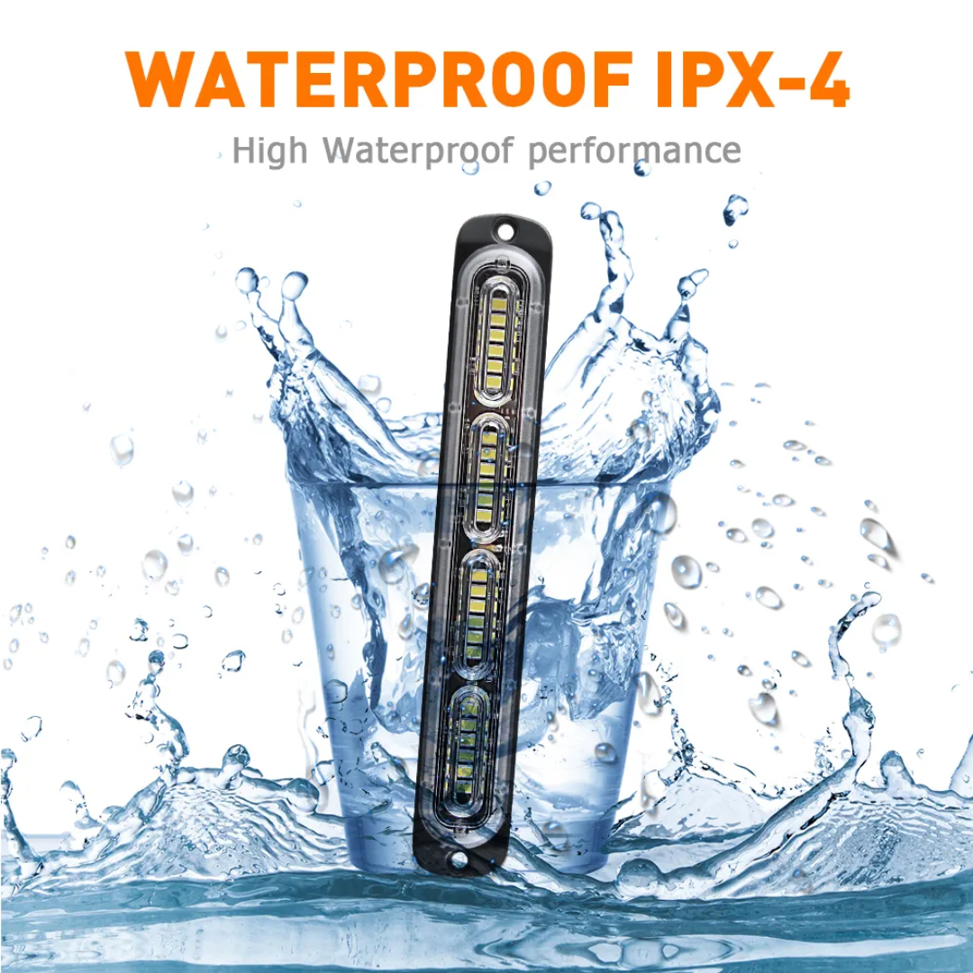 Chase bar 24 LED Strobe Lights, 18 Flash Modes Flashing Strobe Light Bar multiple colors For ATV/UTV Car Truck Van Construction Off Road Vehicle Trailer