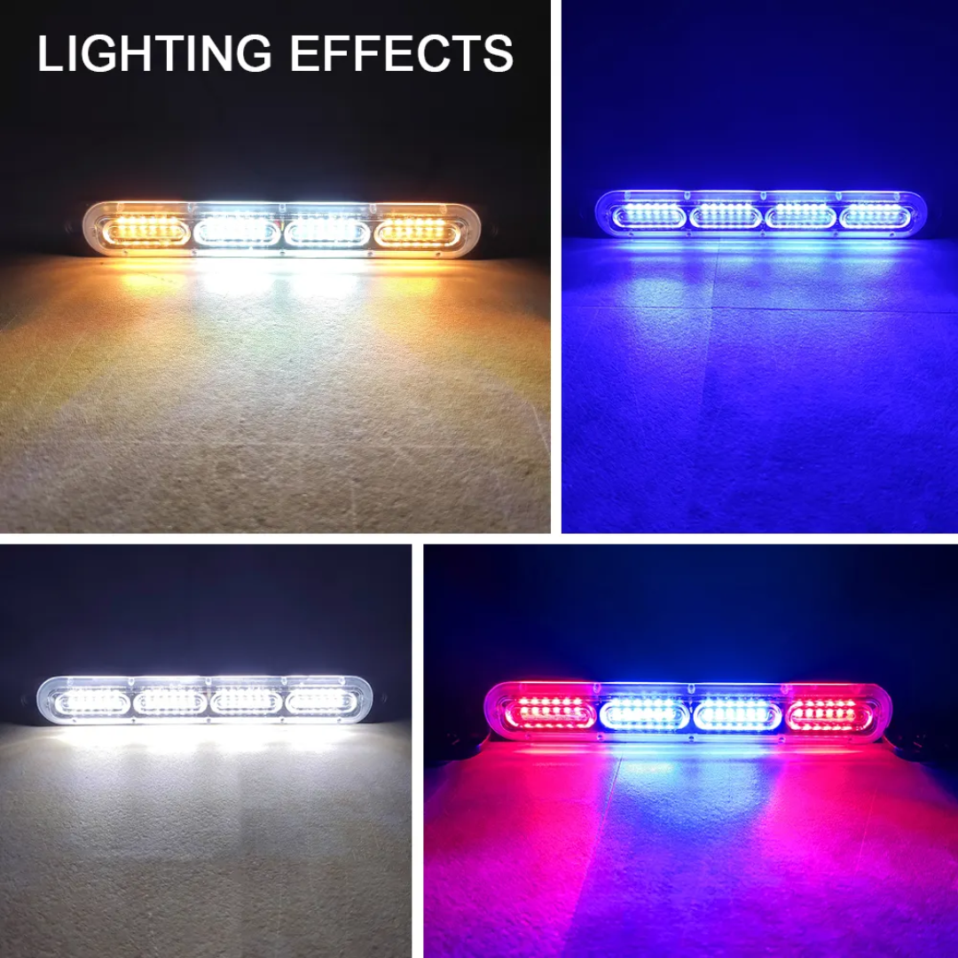Chase bar 24 LED Strobe Lights, 18 Flash Modes Flashing Strobe Light Bar multiple colors For ATV/UTV Car Truck Van Construction Off Road Vehicle Trailer