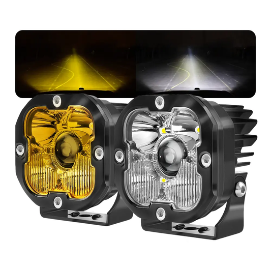 ICONIK APEX 3" Combo Beam Led Light Pods white or yellow lens