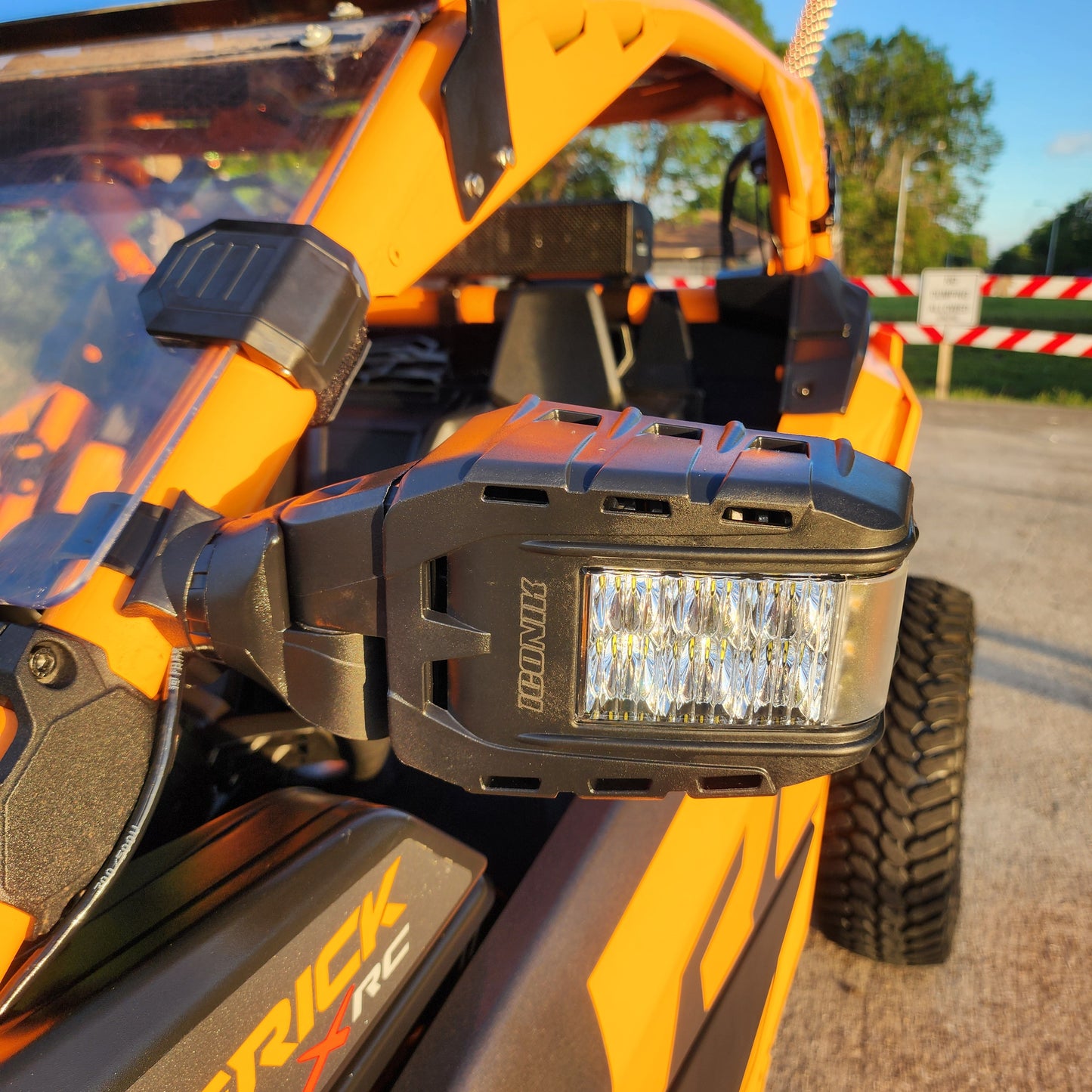 ICONIK OVERLAND Side Mirrors With LED Lights 1.75 - 2' Polaris RZR XP Pro R Turbo R Pro XP Pro S Can-Am Maverick X3 Maverick R Honda