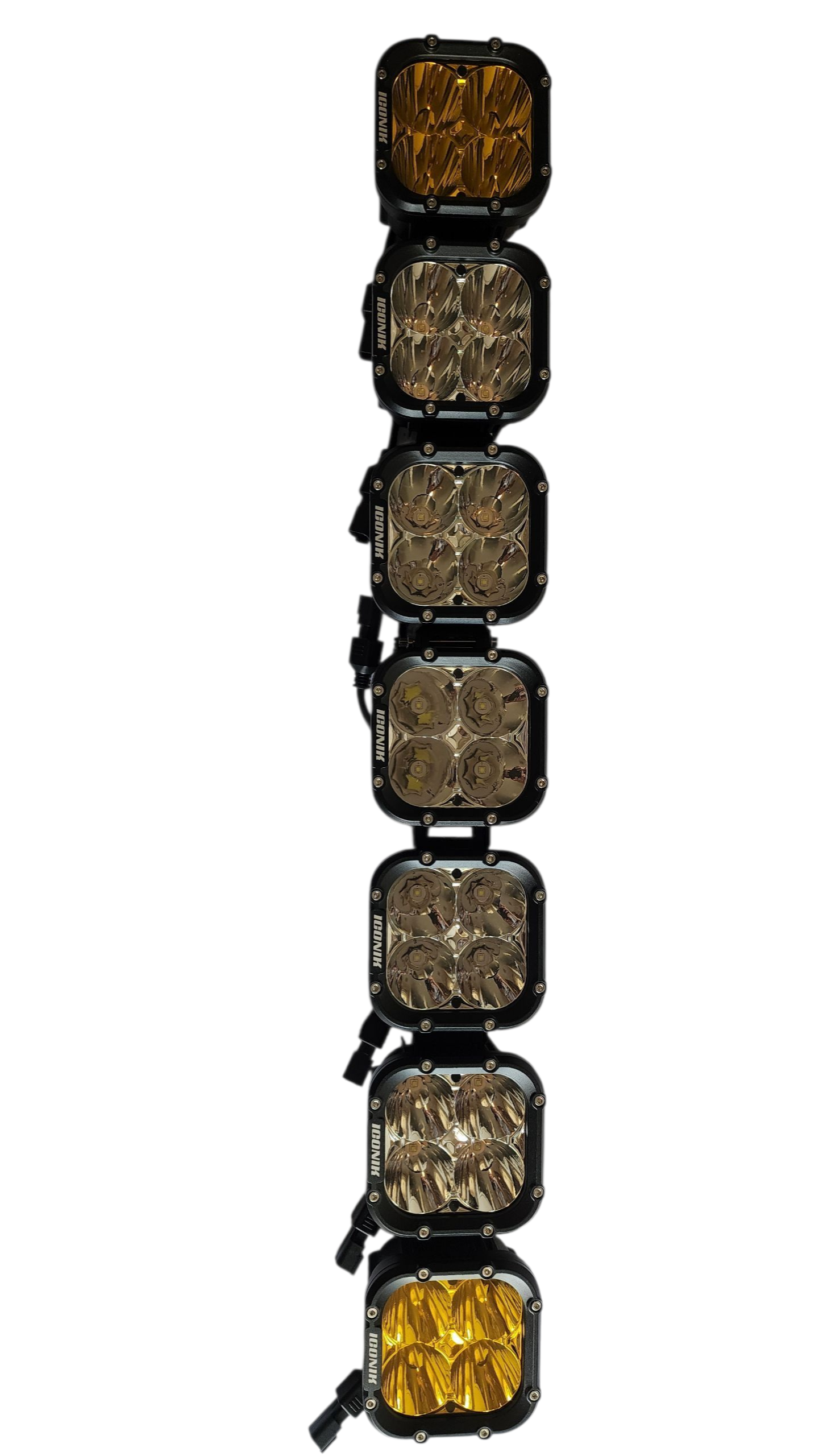 ICONIK REFLEX 38" LED Square Driving Linkable Light Bar-7 Lamps