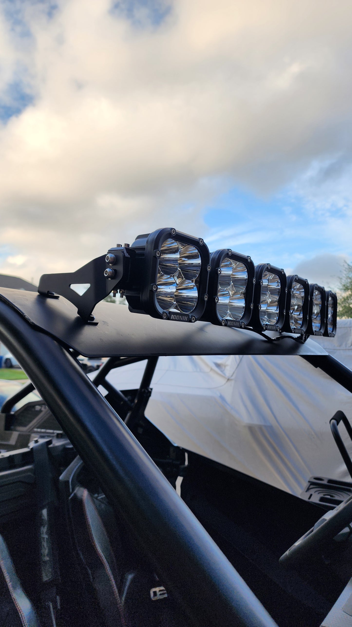 Bracket mounts for 2020+ Polaris RZR Pro XP, Turbo R,  and Pro S ICONIK REFLEX 32" 240W LED Light Bar