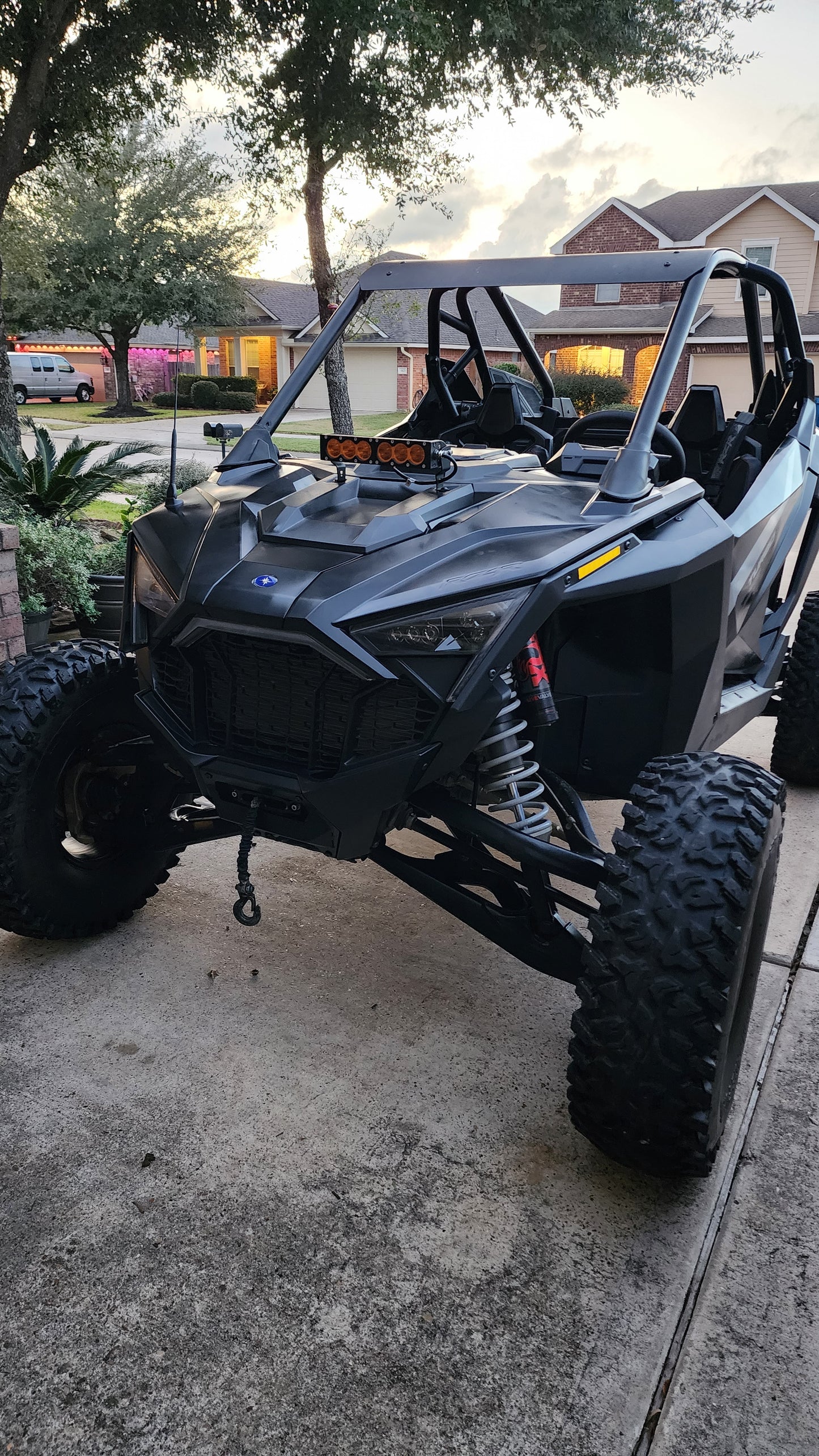 12" ICONIK VORTEX hood bracket mounts for 2020-2024 Polaris RZR Pro R, Turbo R, and Pro XP