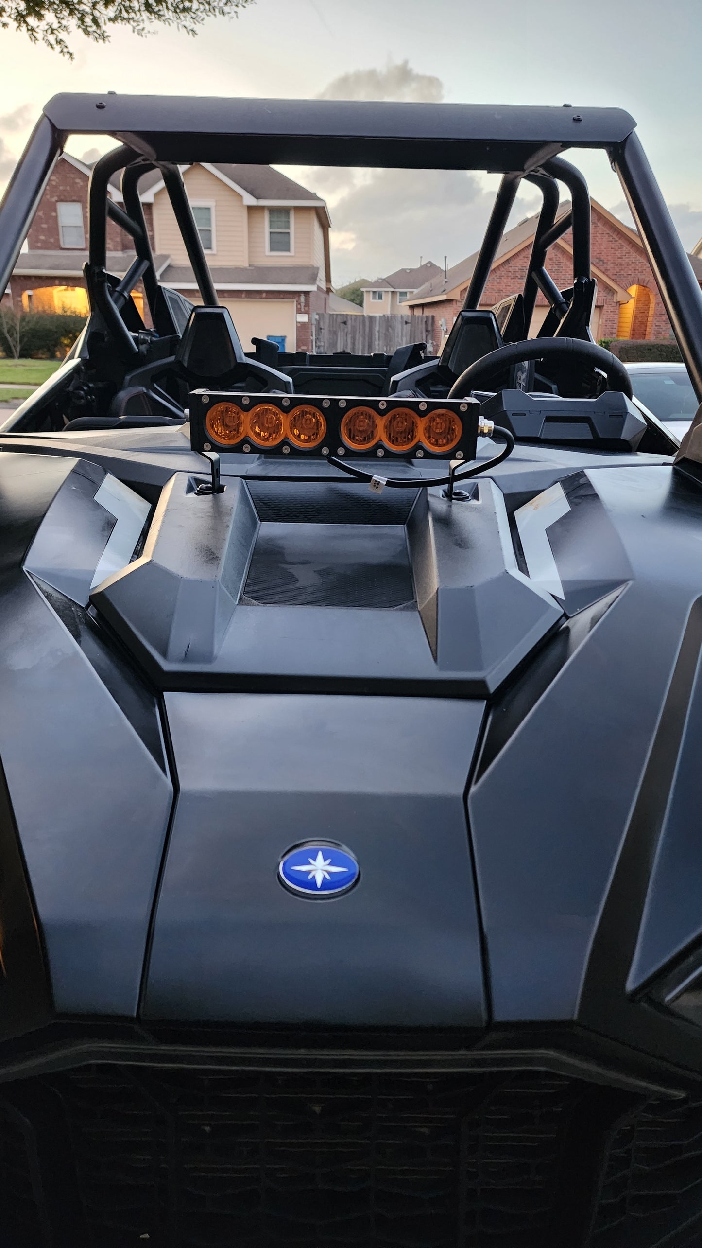 12" ICONIK VORTEX hood bracket mounts for 2020-2024 Polaris RZR Pro R, Turbo R, and Pro XP