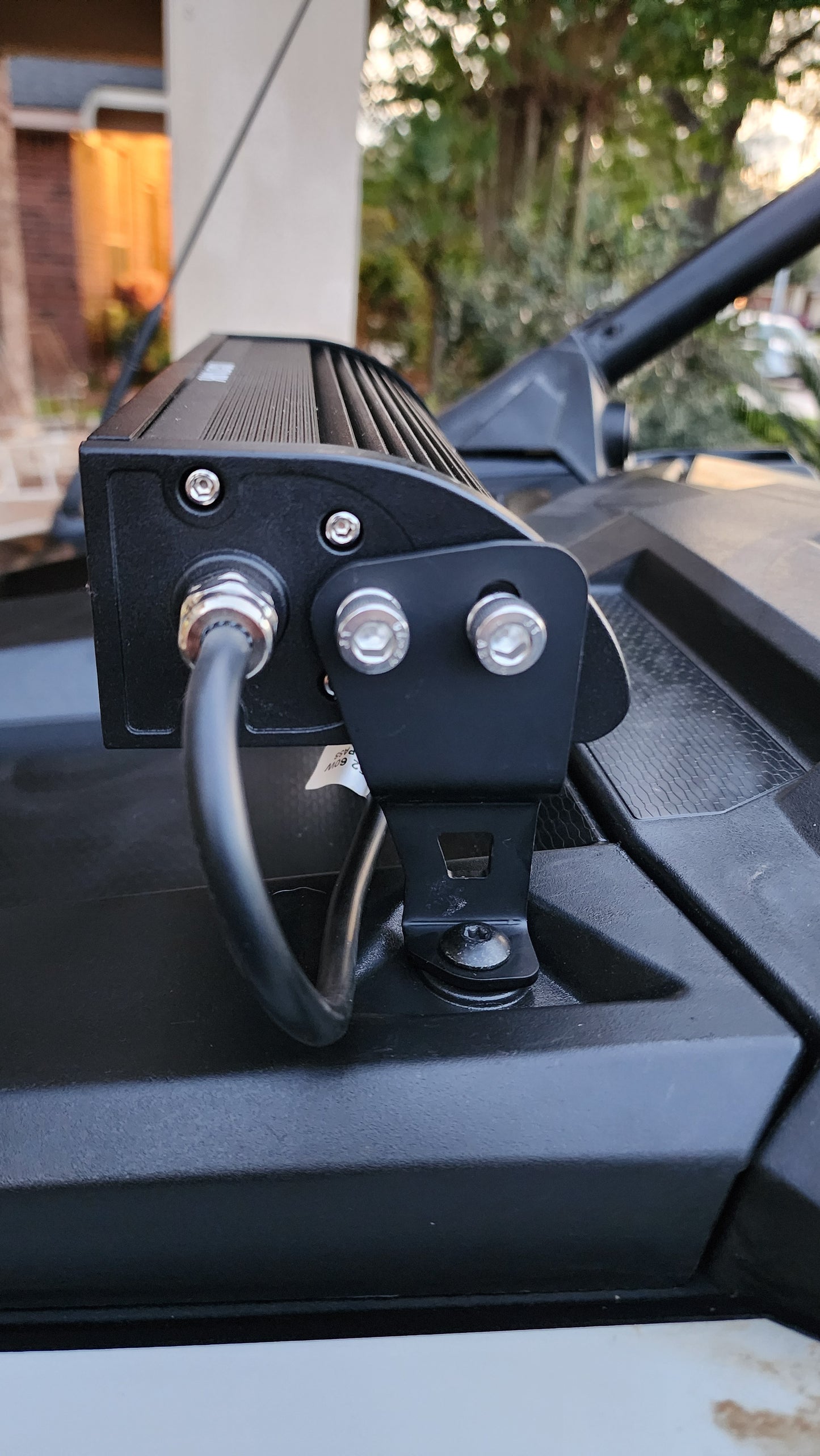 12" ICONIK VORTEX hood bracket mounts for 2020-2024 Polaris RZR Pro R, Turbo R, and Pro XP