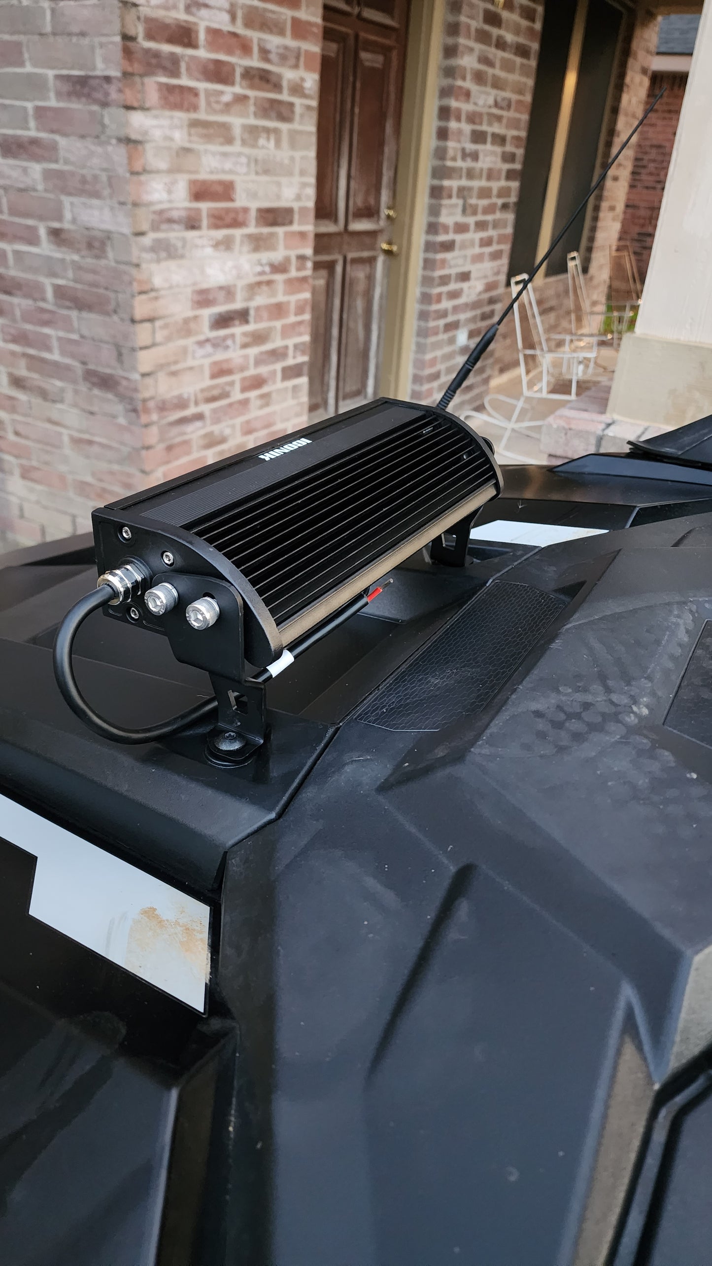 12" ICONIK VORTEX hood bracket mounts for 2020-2024 Polaris RZR Pro R, Turbo R, and Pro XP