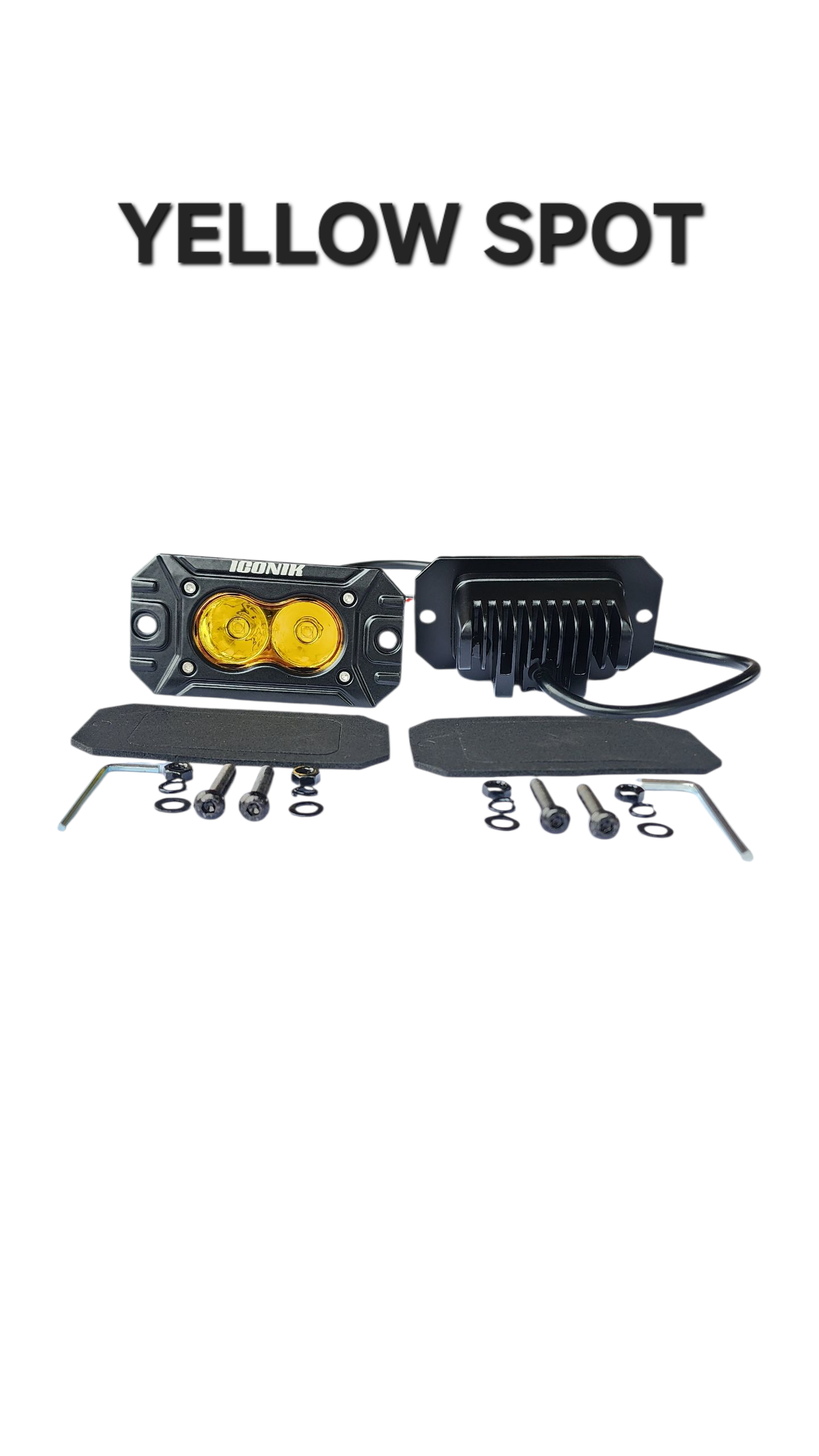 2L Flush Mount 4.4" 20W LED pod lights spot, flood, combo, or diffused