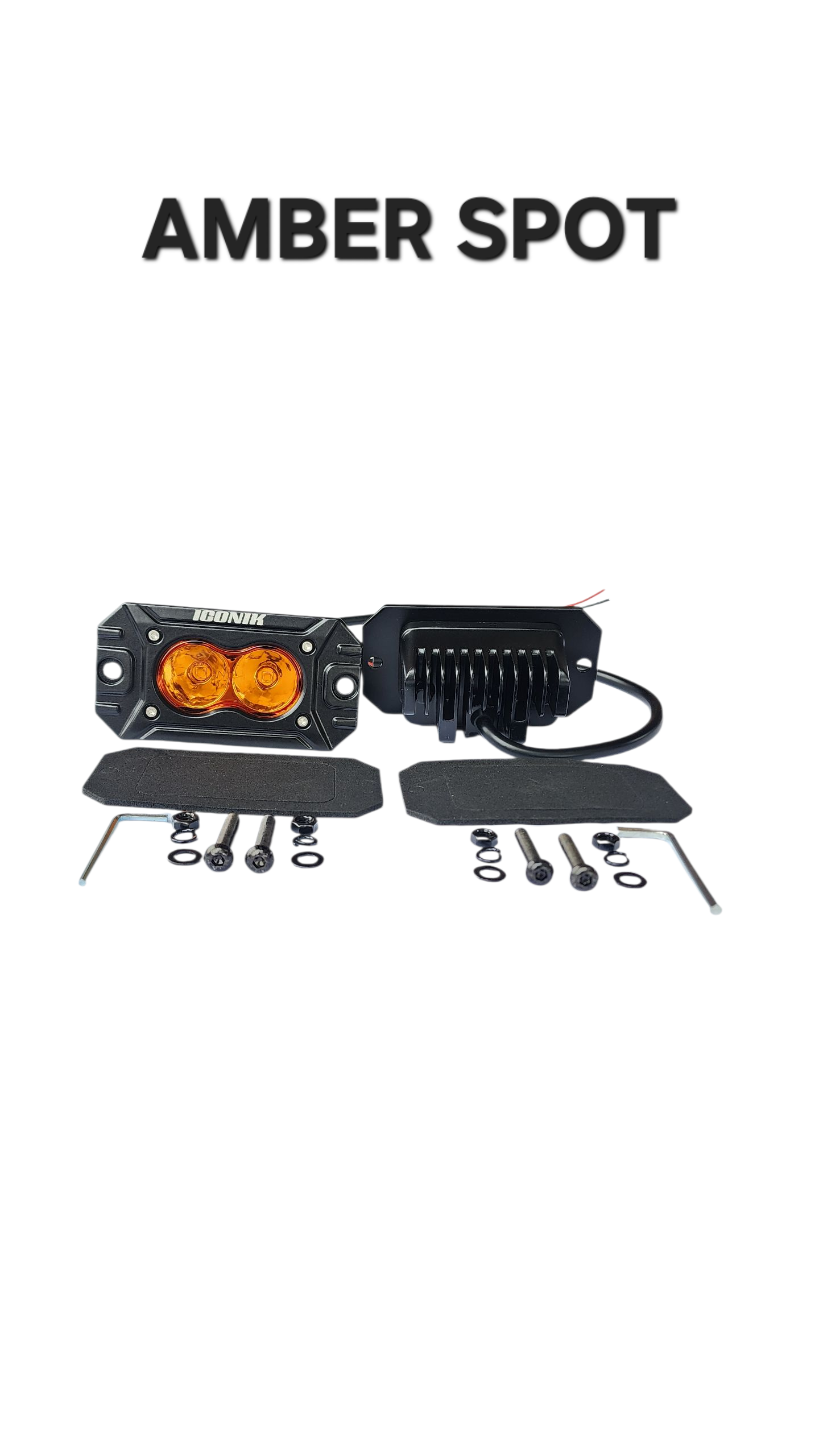 2L Flush Mount 4.4" 20W LED pod lights spot, flood, combo, or diffused