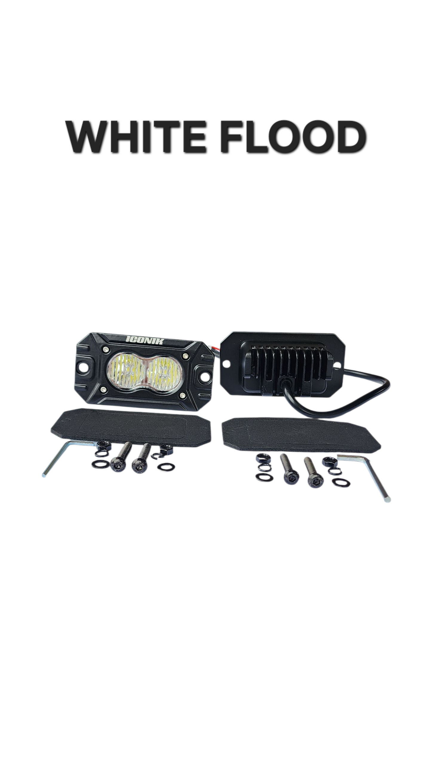 2L Flush Mount 4.4" 20W LED pod lights spot, flood, combo, or diffused