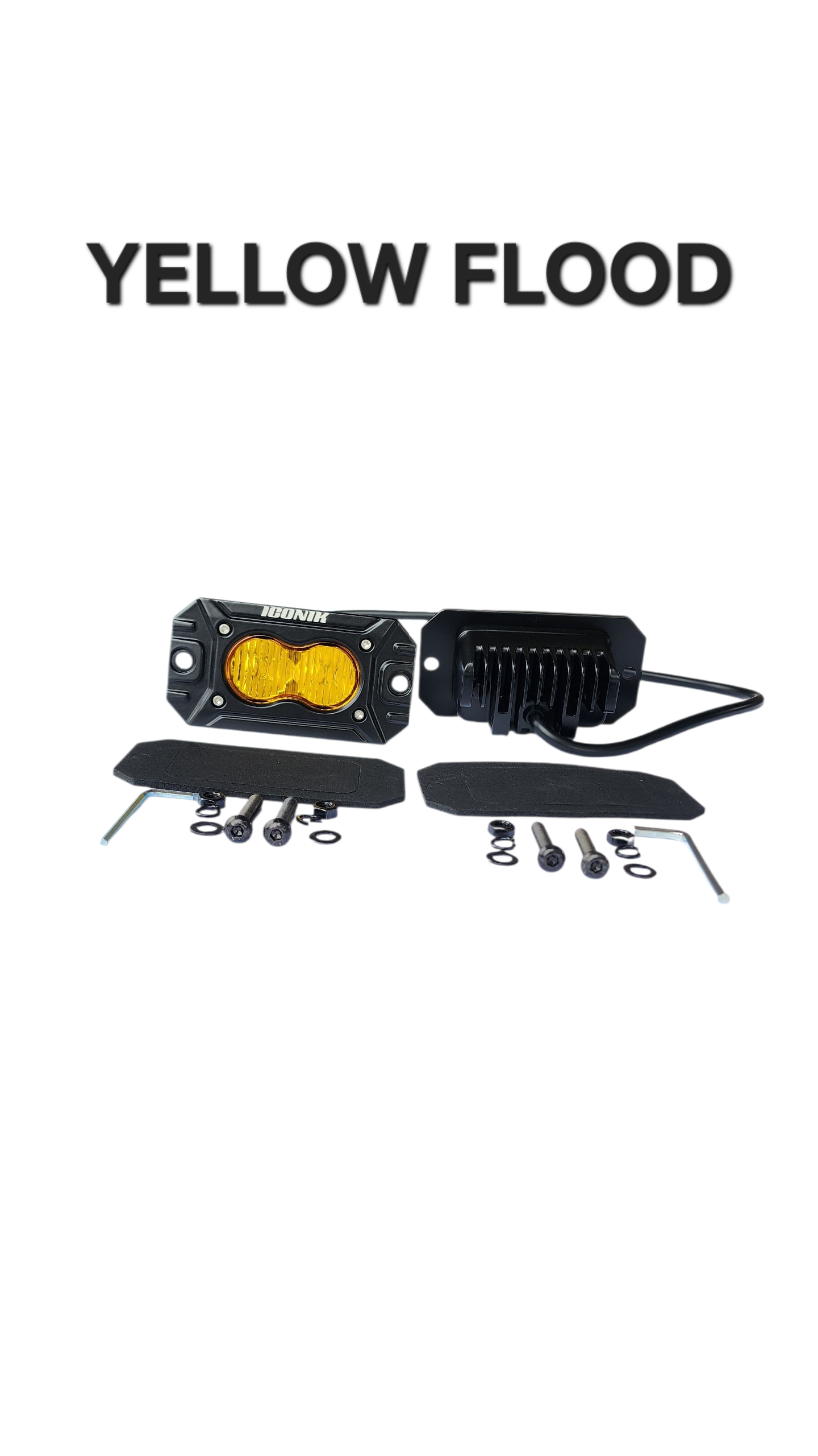 2L Flush Mount 4.4" 20W LED pod lights spot, flood, combo, or diffused