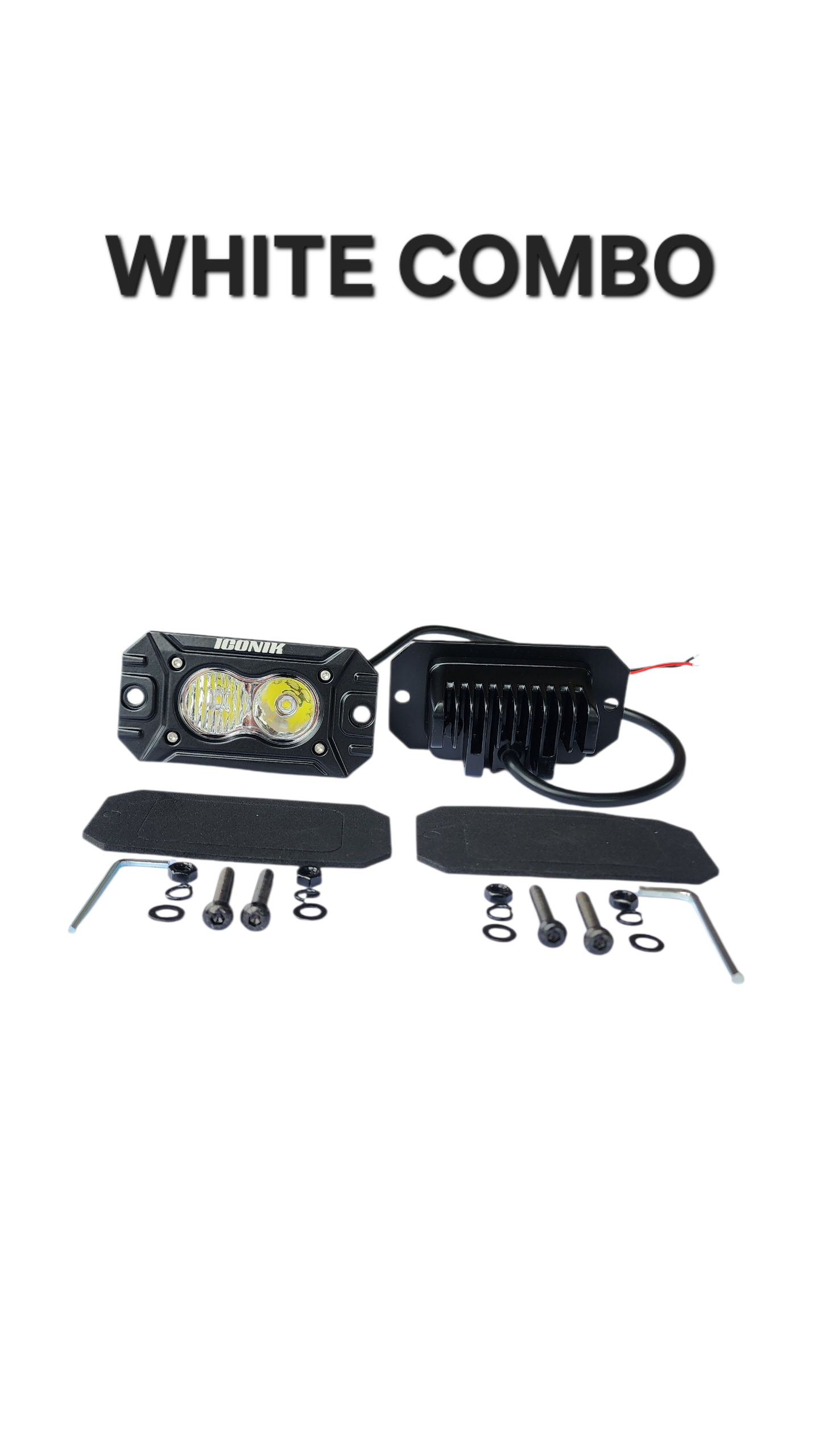 2L Flush Mount 4.4" 20W LED pod lights spot, flood, combo, or diffused
