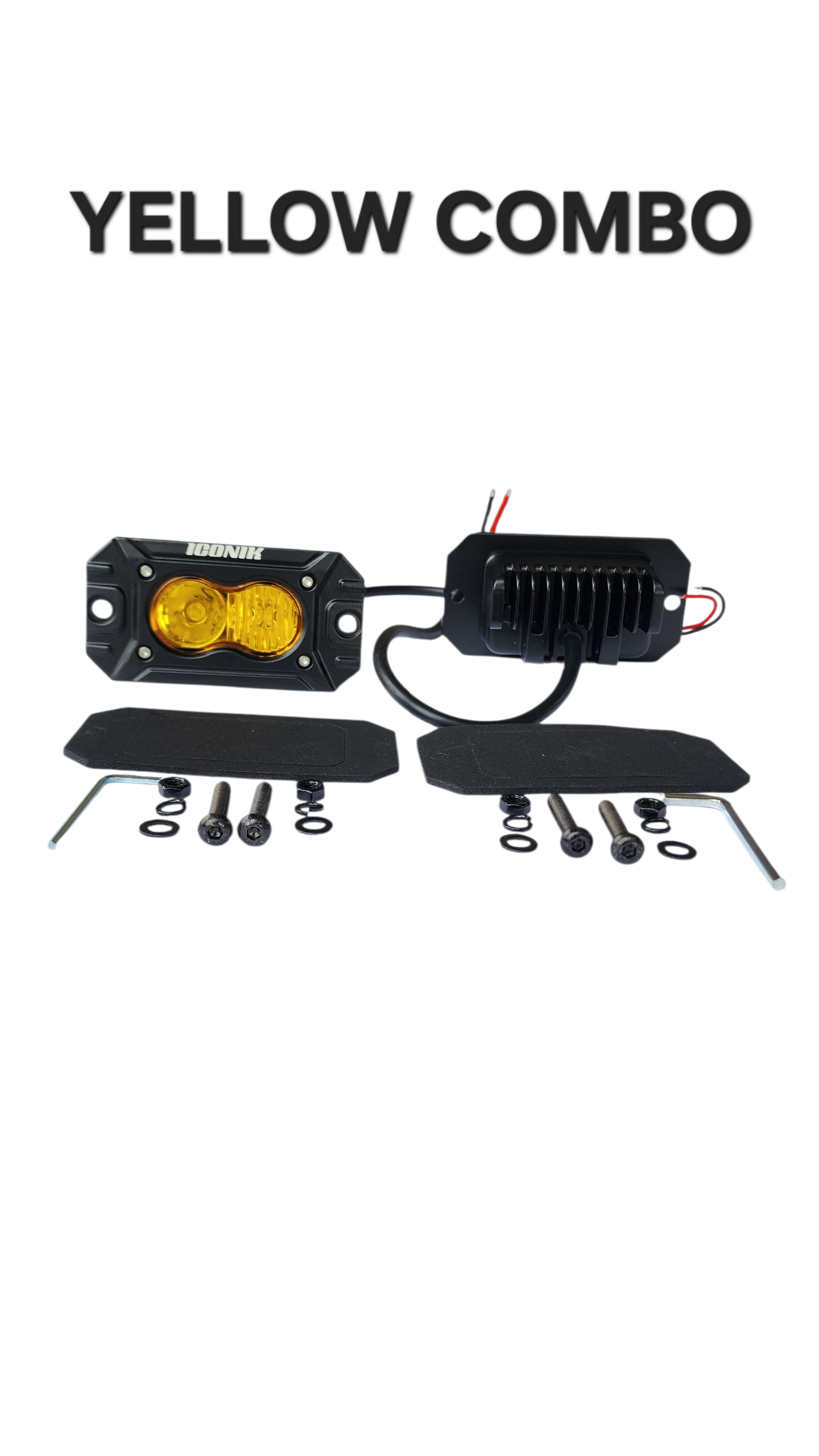 2L Flush Mount 4.4" 20W LED pod lights spot, flood, combo, or diffused
