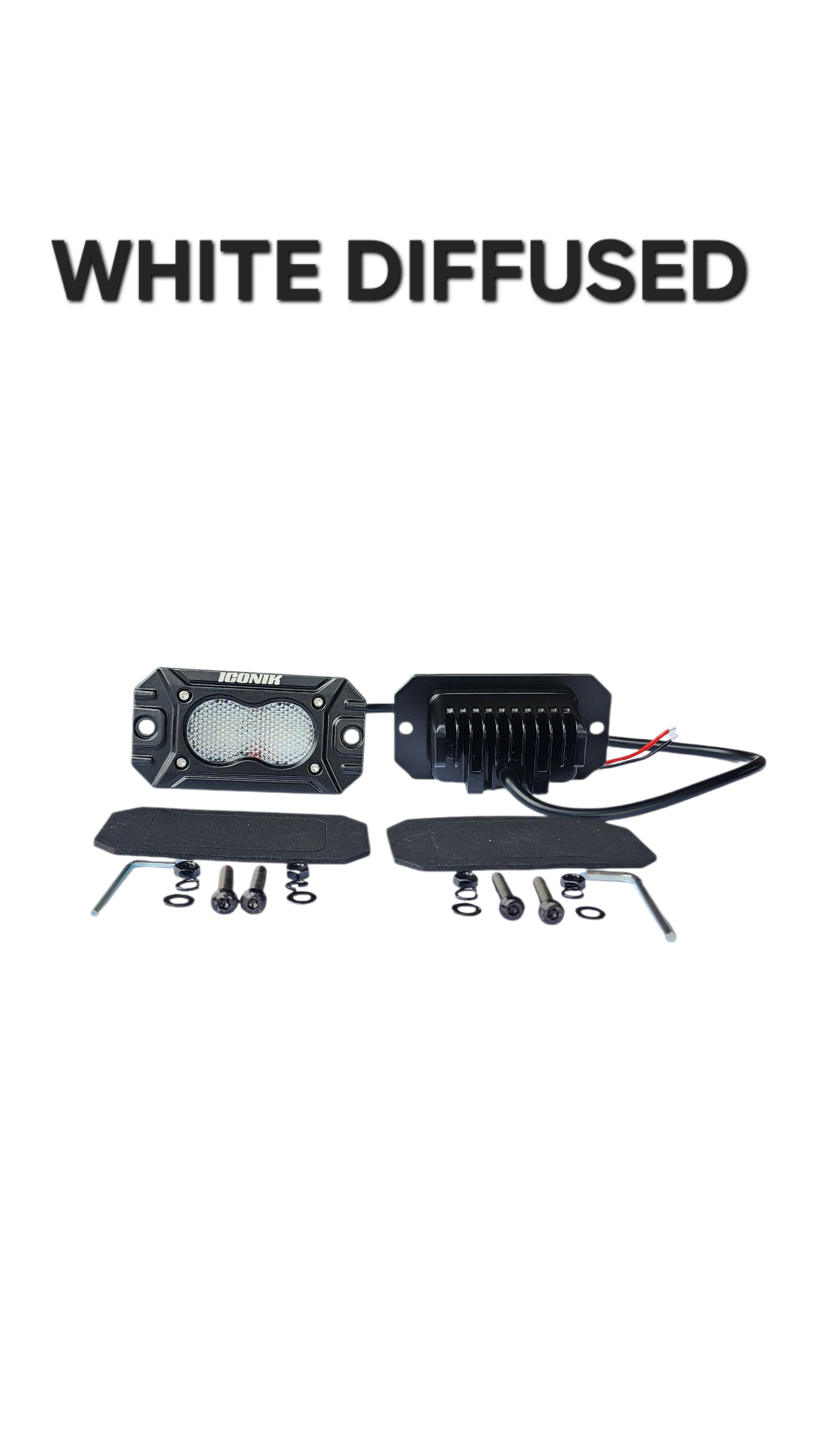 2L Flush Mount 4.4" 20W LED pod lights spot, flood, combo, or diffused