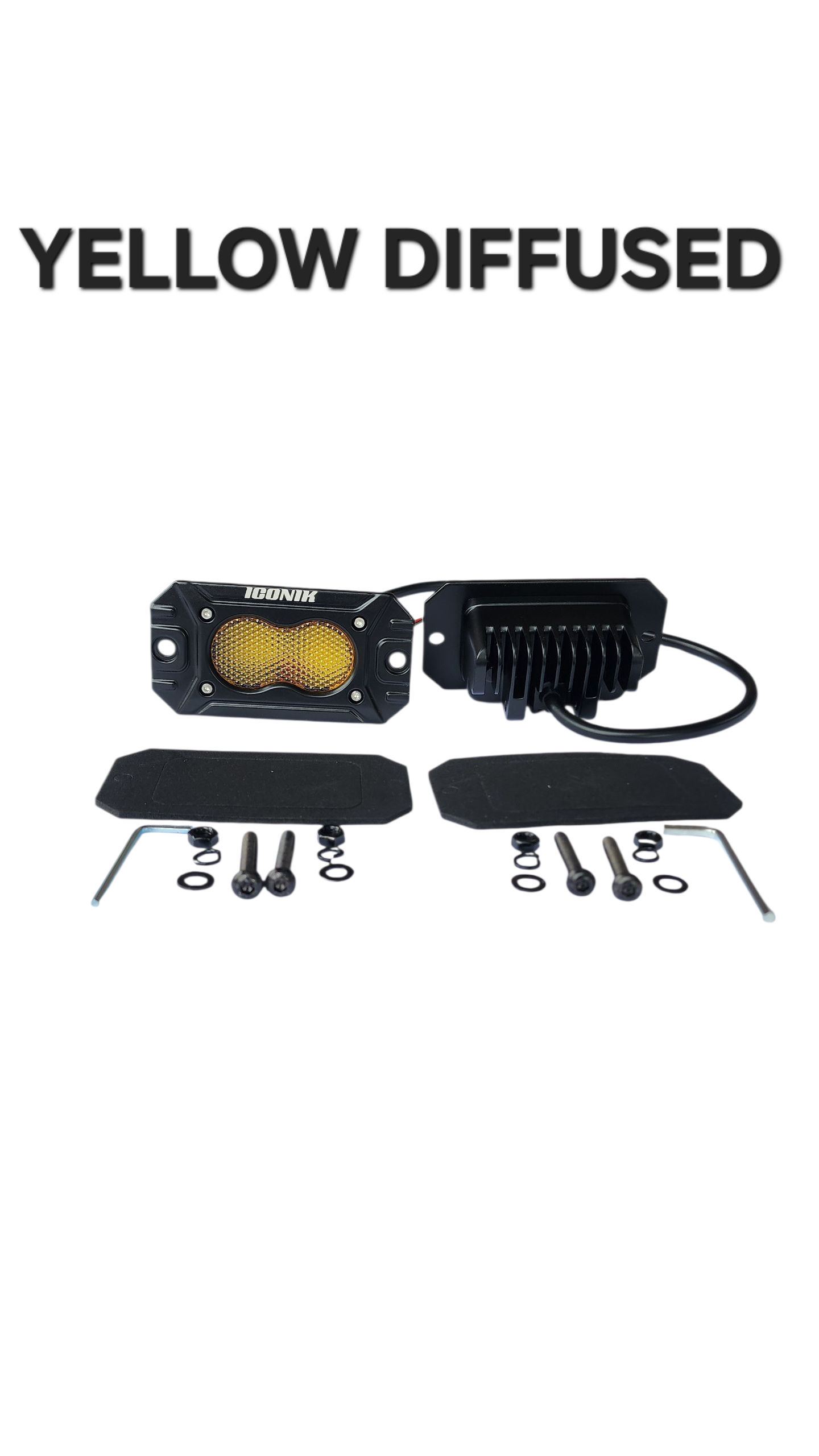 2L Flush Mount 4.4" 20W LED pod lights spot, flood, combo, or diffused