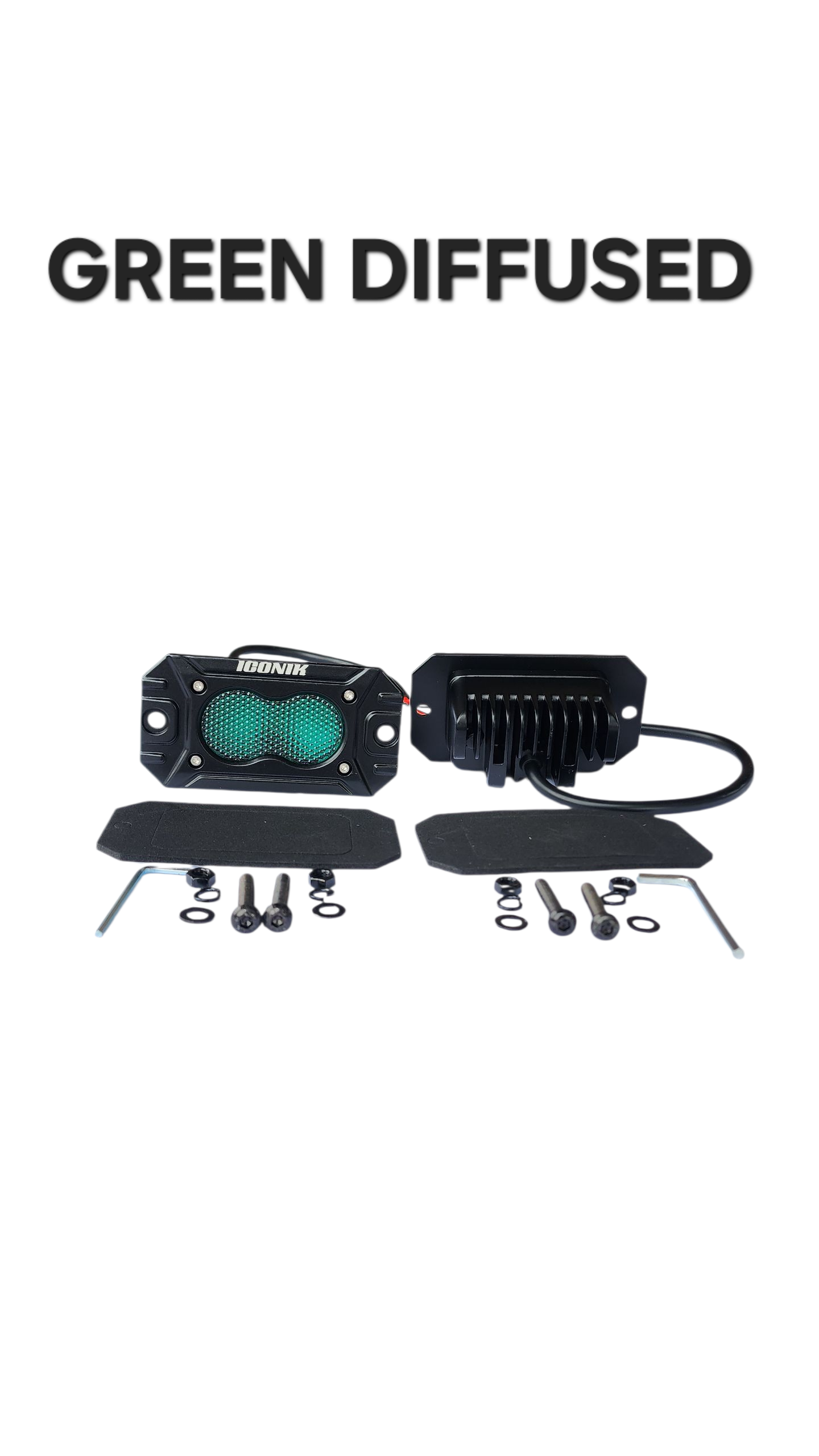 2L Flush Mount 4.4" 20W LED pod lights spot, flood, combo, or diffused