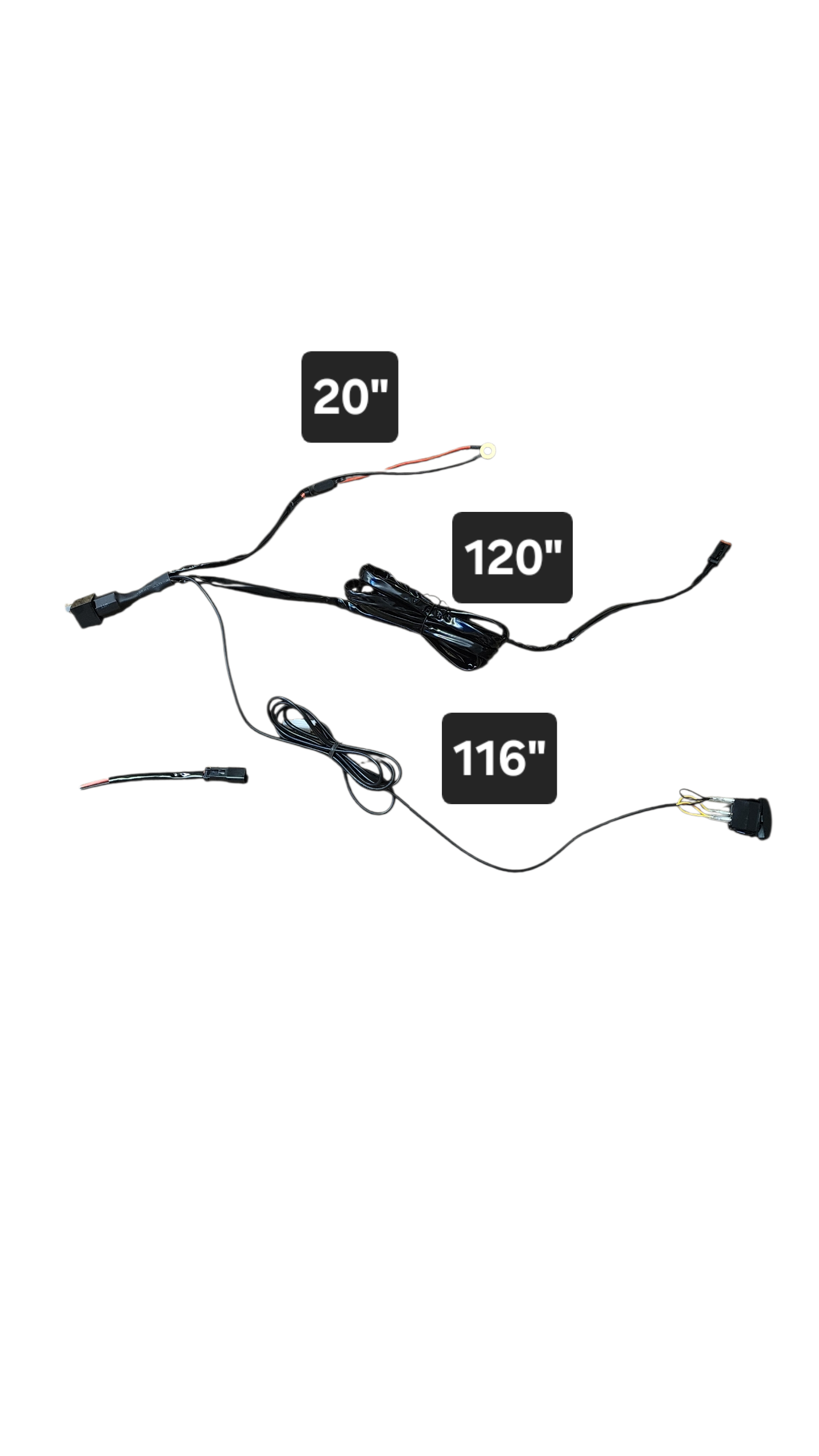 10ft 12 AWG Relay Wiring Harness with On/Off LED LIGHT BAR Rocker Switch (1 lead) 2 pin DT connectors