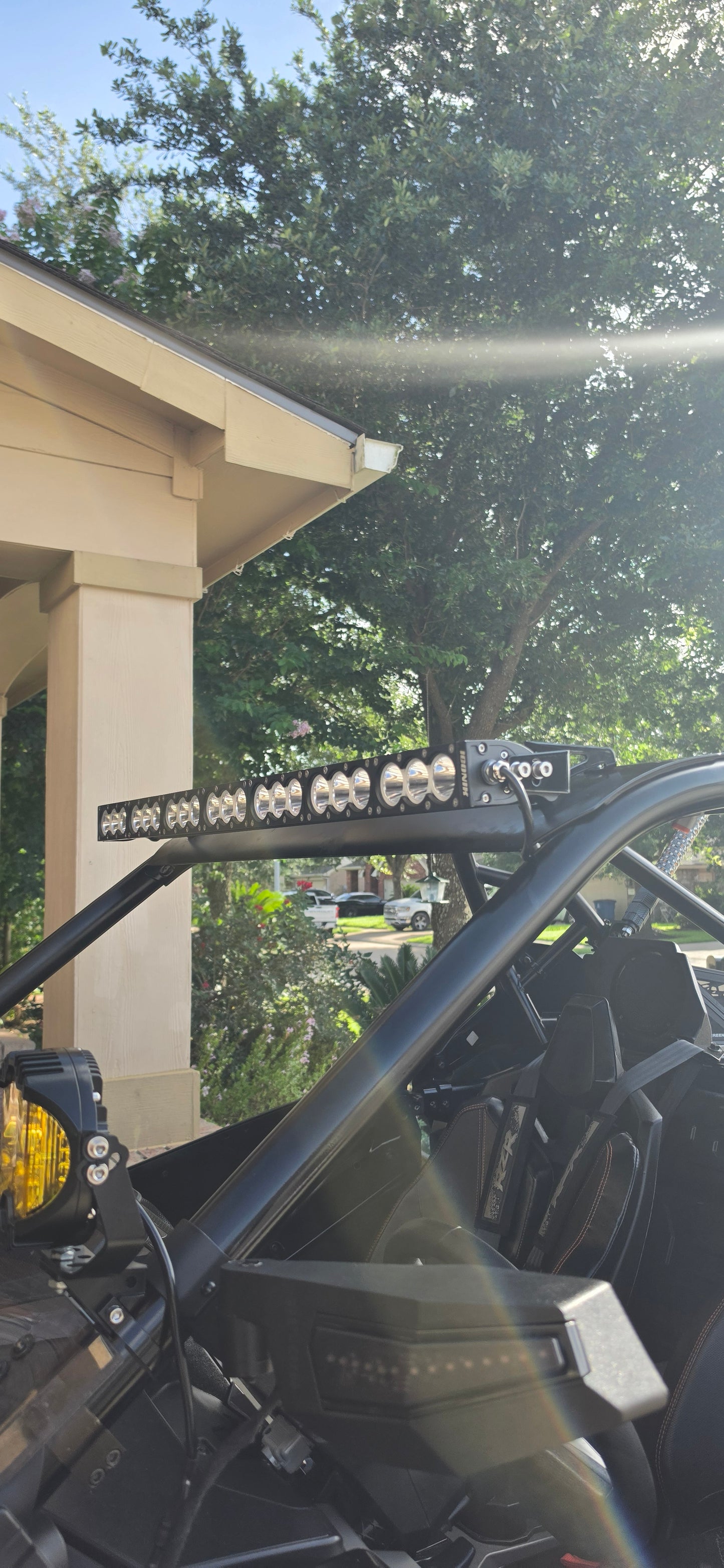 Bracket mounts for 2020+ Polaris RZR Pro XP, Turbo R, and Pro S ICONIK VORTEX 38" 210W LED Light Bar