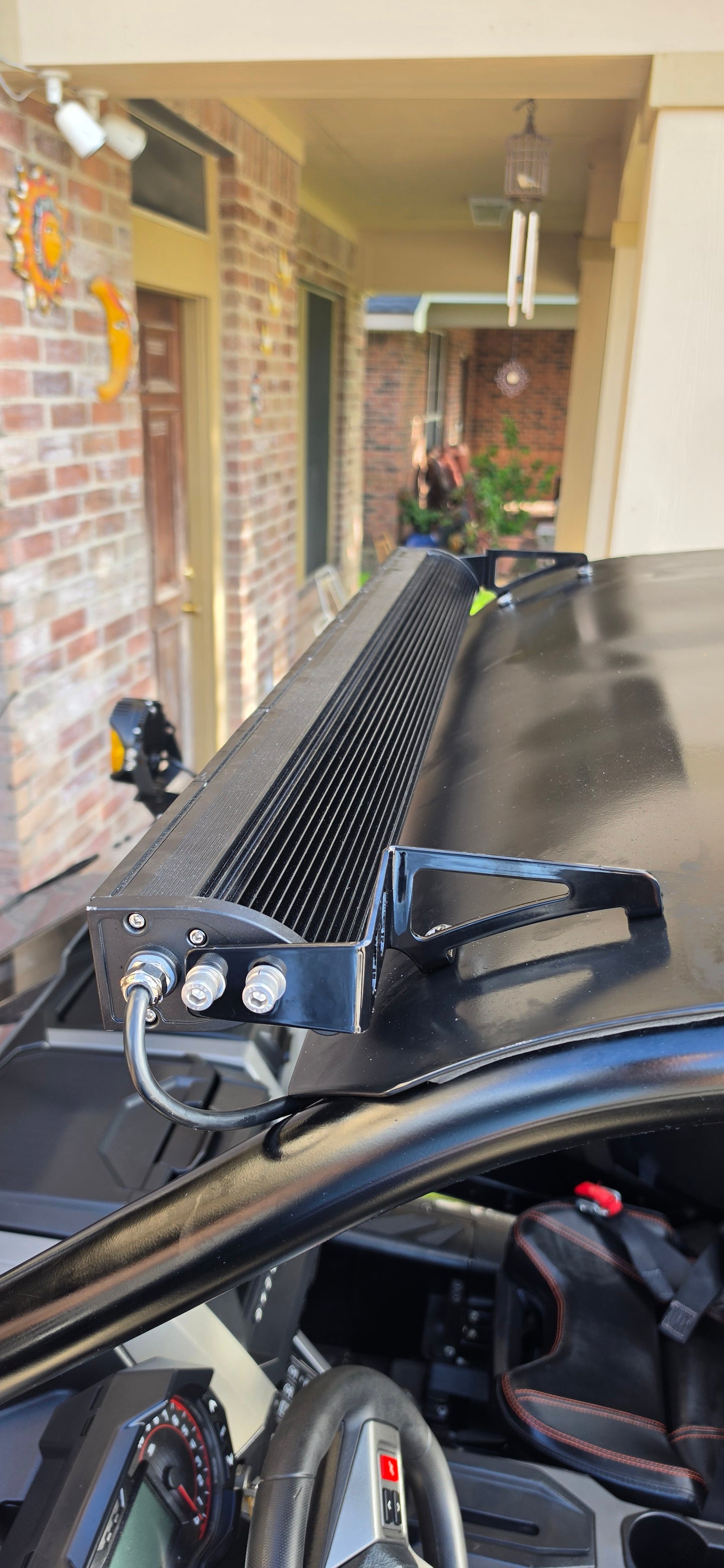 Bracket mounts for 2020+ Polaris RZR Pro XP, Turbo R, and Pro S ICONIK VORTEX 38" 210W LED Light Bar