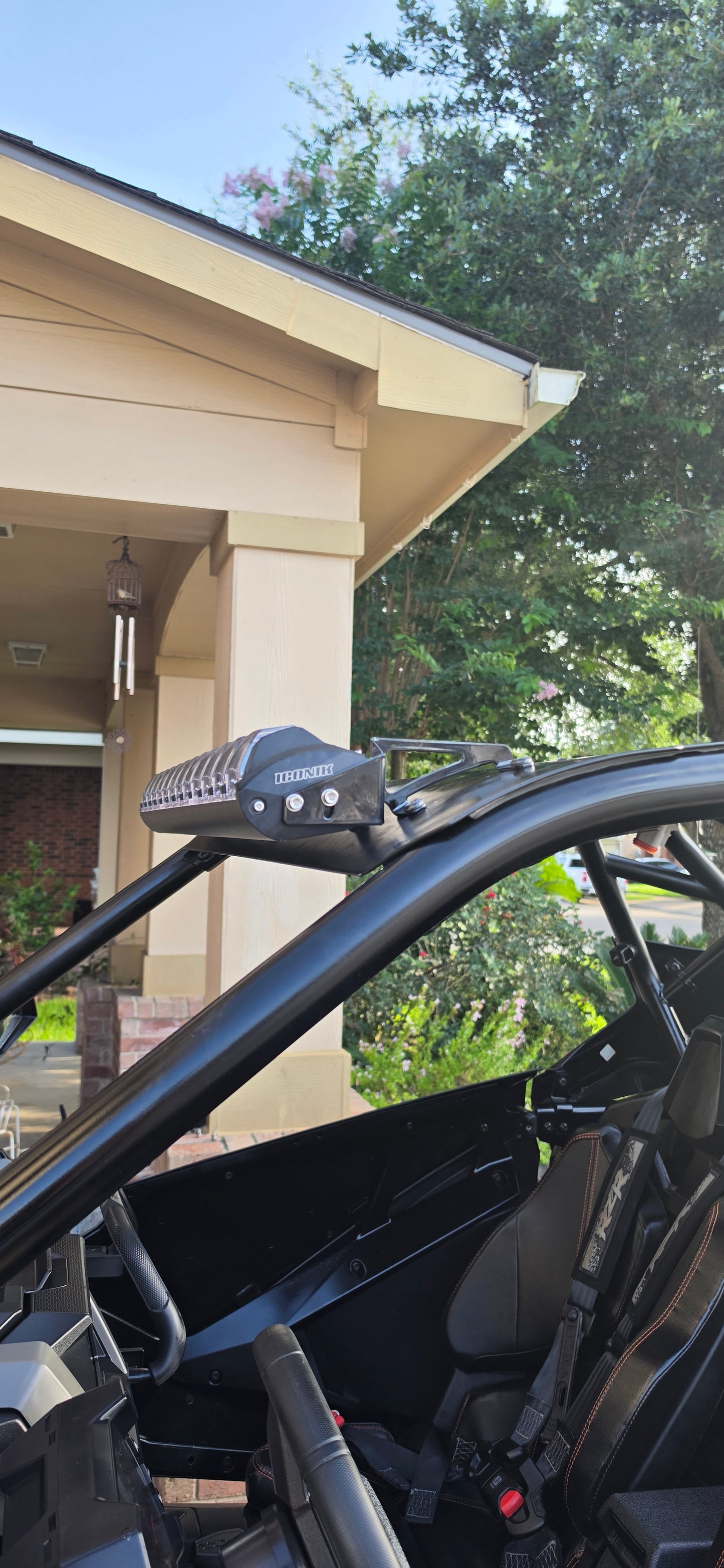 Bracket mounts for 2020+ Polaris RZR Pro XP, Turbo R, and Pro S ICONIK SPECTRA 32" 390W RGB LED Dimmable Light Bar