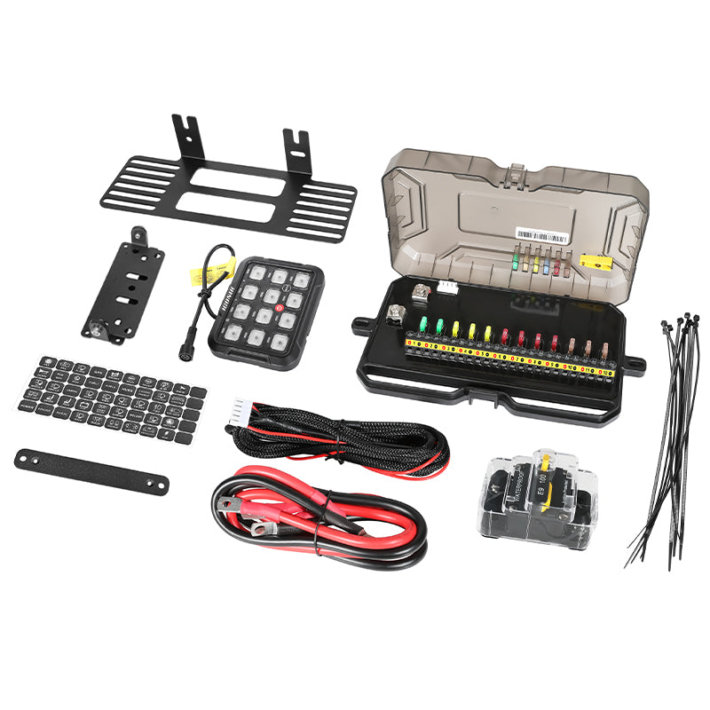 12 Gang RGB Switch Panel With Bluetooth APP Toggle/ Momentary/ Pulsed Mode Supported