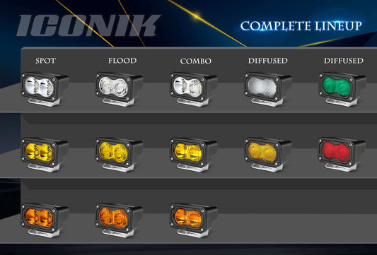 2L 3" 20W LED pod lights spot, flood, combo, or diffused