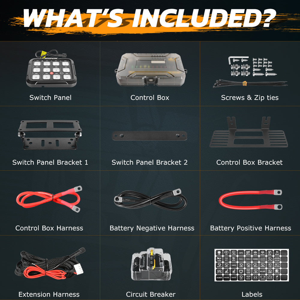 12 Gang RGB Switch Panel With Bluetooth APP Toggle/ Momentary/ Pulsed Mode Supported